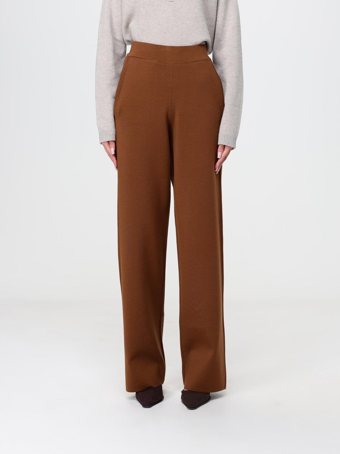 MAX MARA Pants Woman color Leather