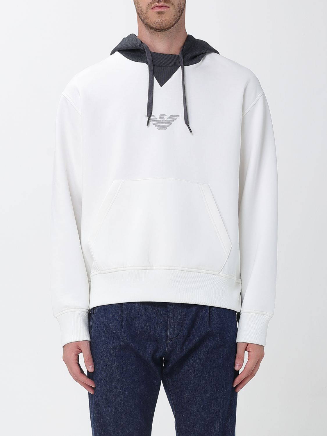 EMPORIO ARMANI Felpa Uomo colore Bianco