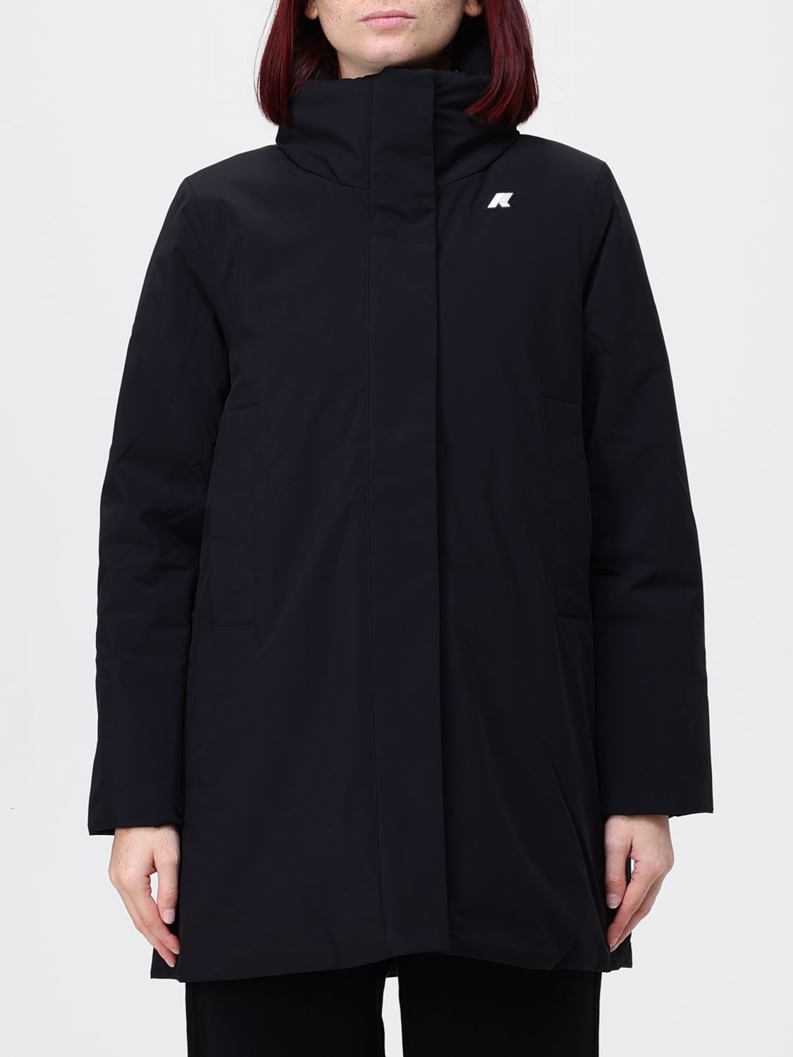 K-WAY Marla Short Padded Nylon Windbreaker Jacket with Hood
