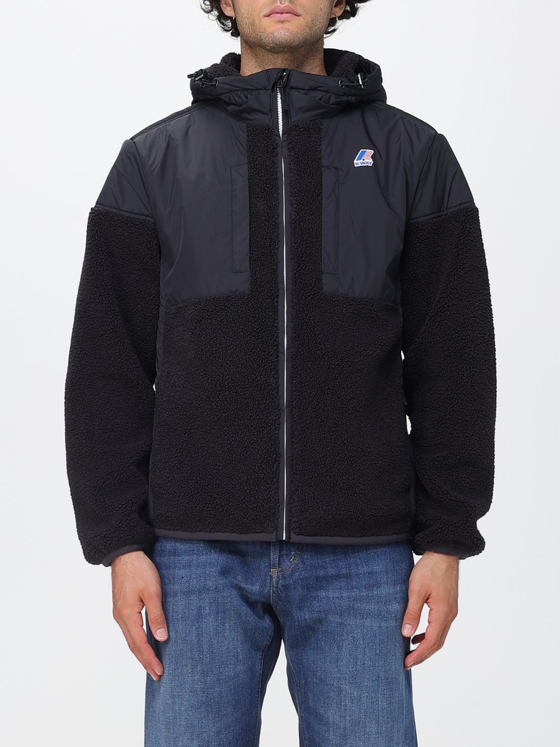 K-WAY Gepolsterte Nylonjacke Samson 4.0 mit Sherpa-Futter