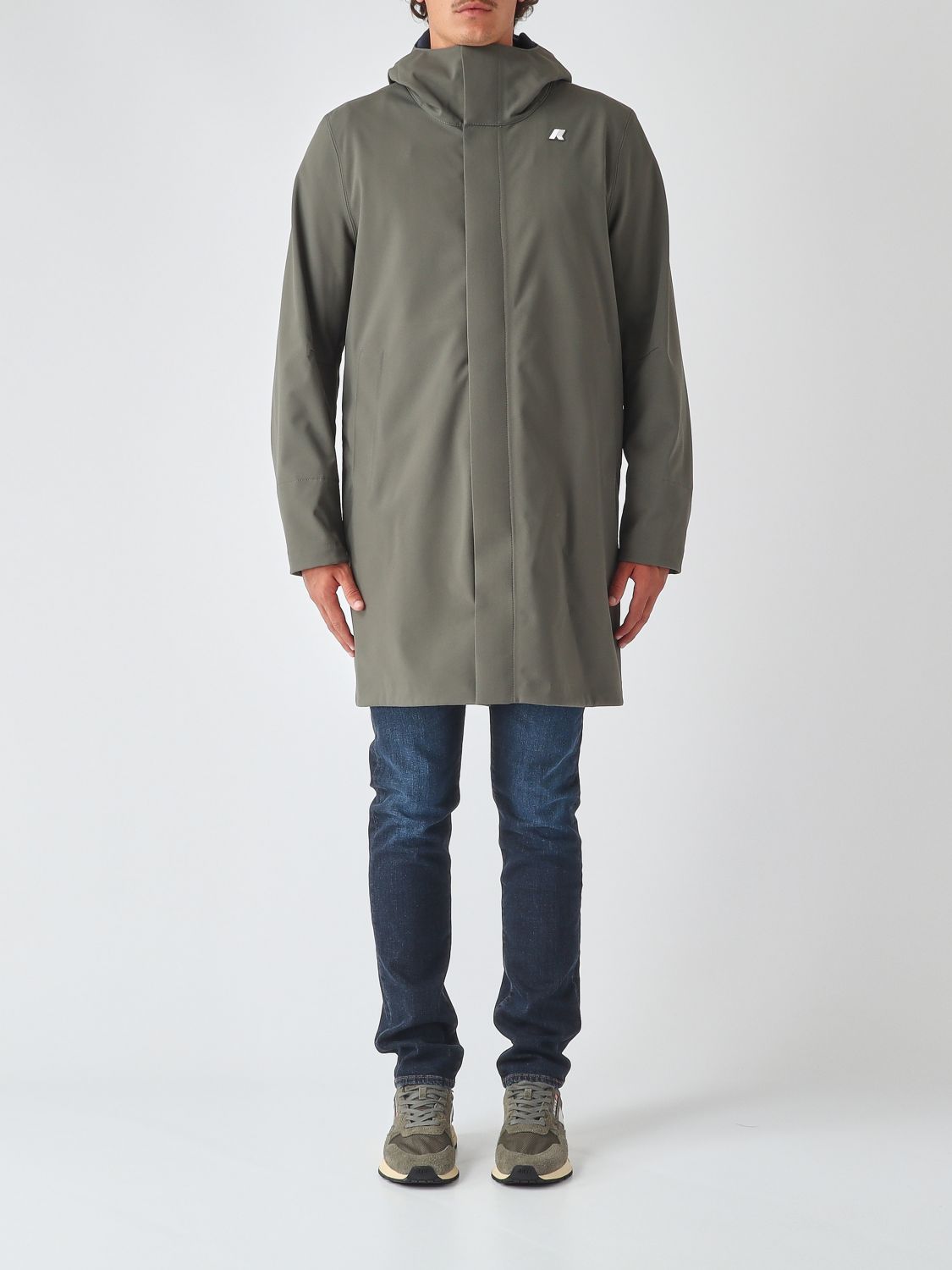 K-WAY Wasserdichter, knielanger Nylon-Parka Thomas Bonded