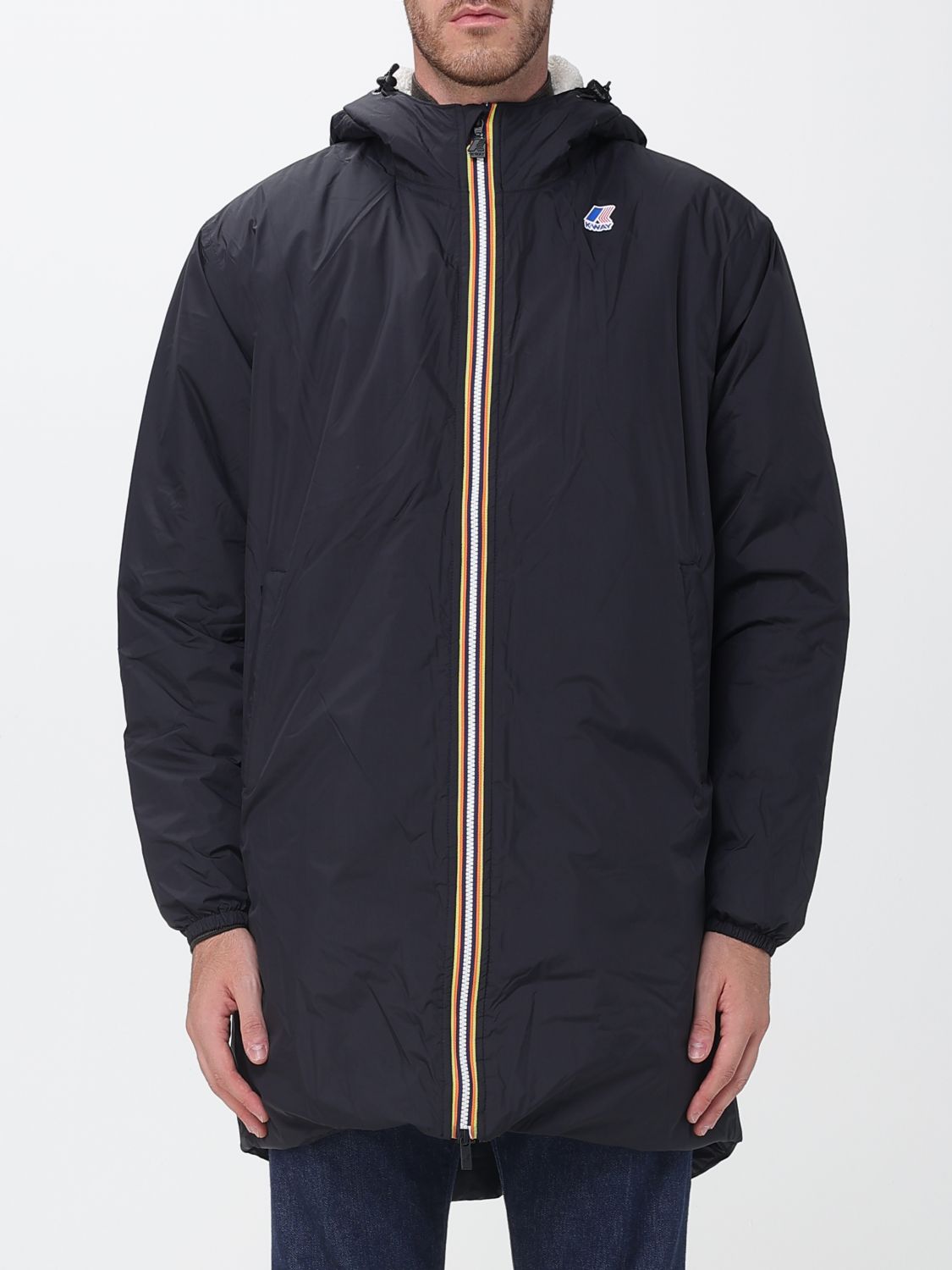 K-WAY Le Vrai 4.0 Eiffel East Nylon Parka with Fleece Lining