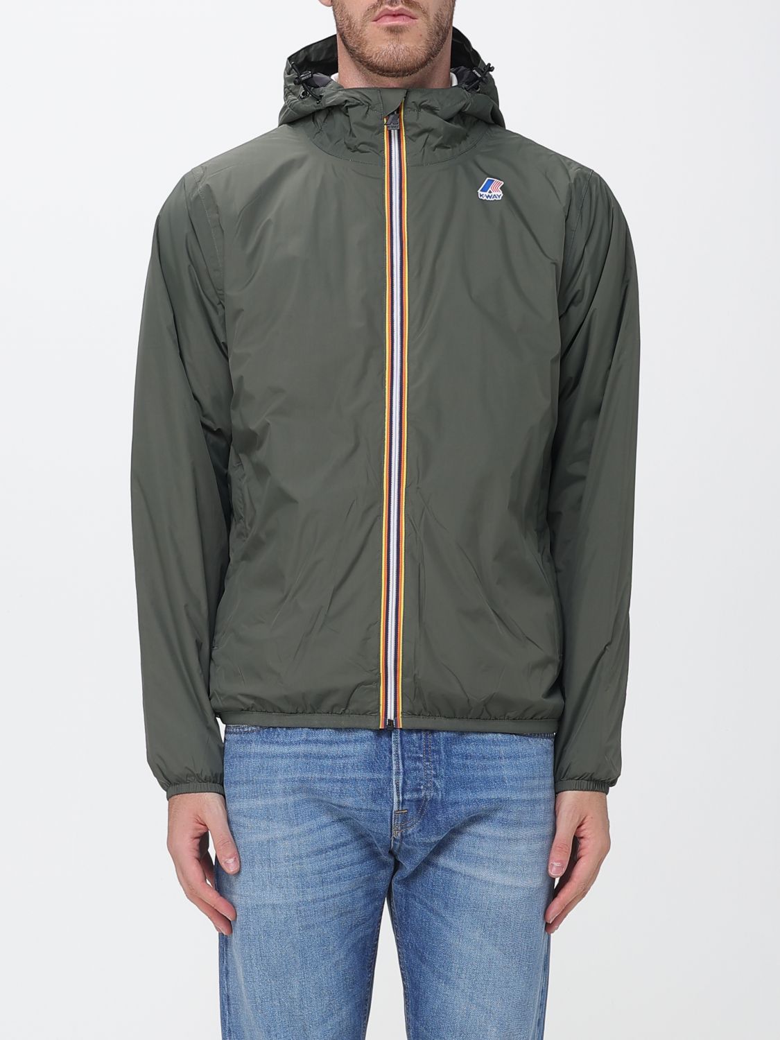 K-Way Le Vrai 4.0 Claude Hooded Windbreaker in Recycled Nylon