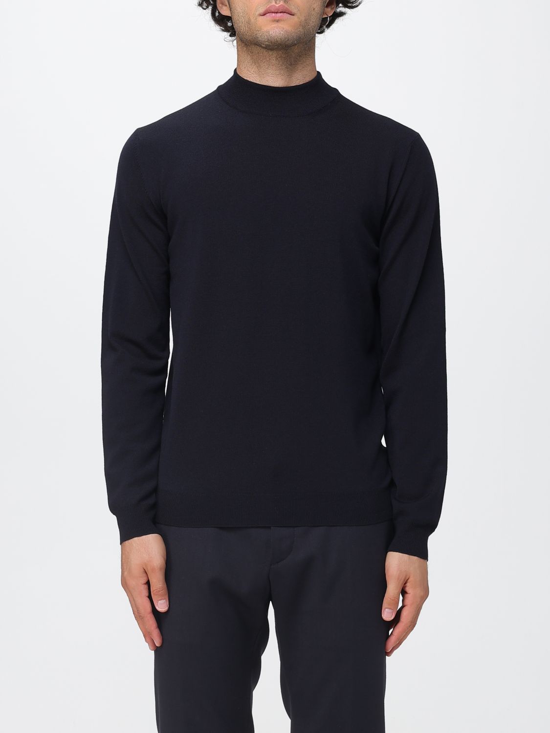 Zanone Crew Neck Wool Blend Jumper with Long Sleeves