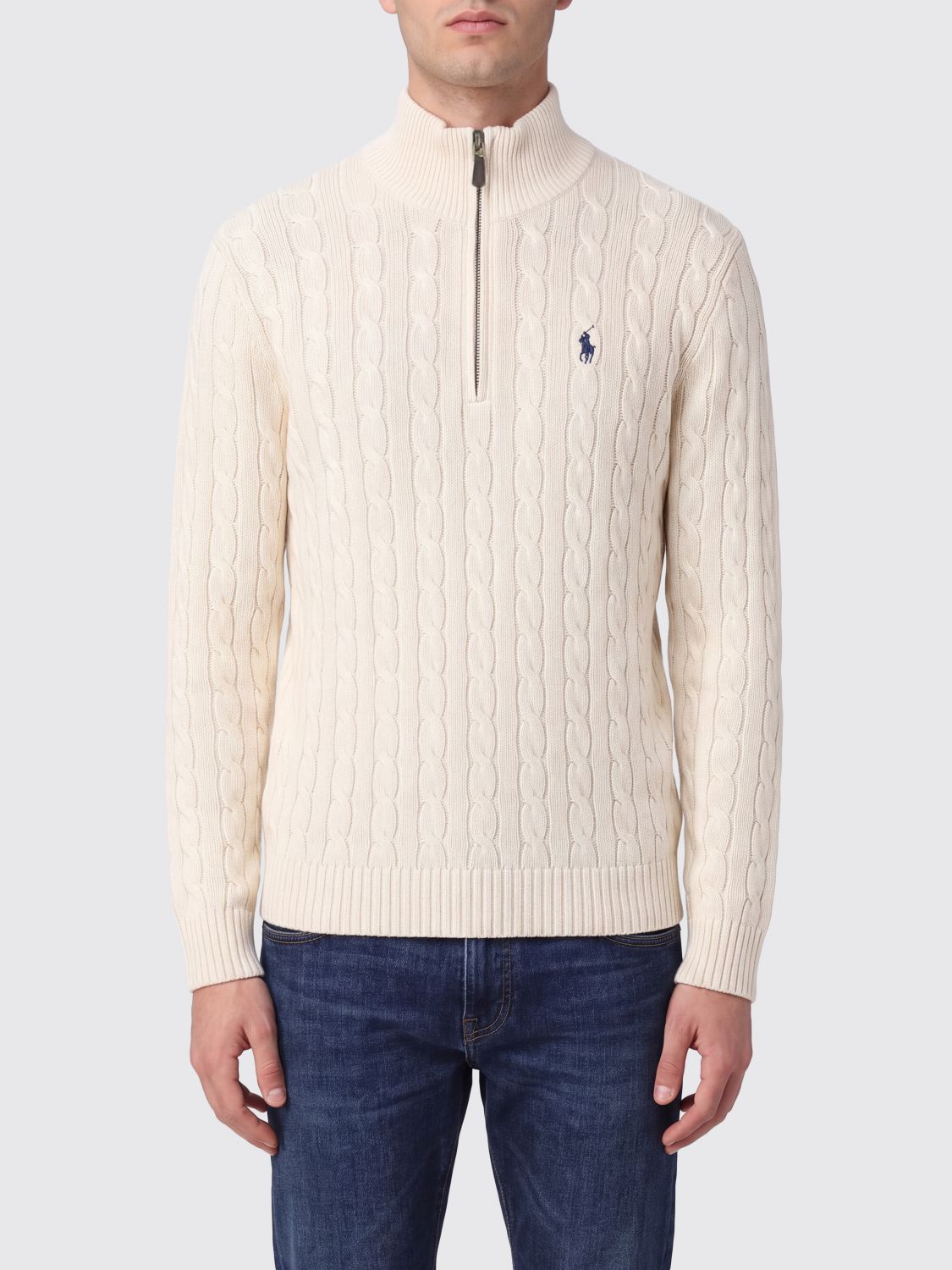 POLO RALPH LAUREN Half-Zip-Rollkragenpullover aus Schurwolle mit Pony-Logo