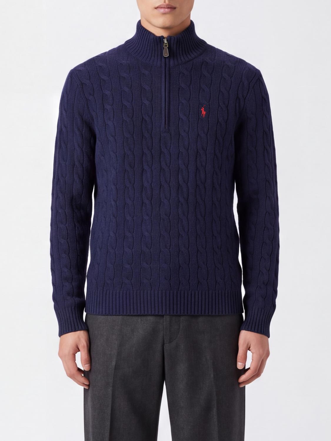 POLO RALPH LAUREN Half-Zip-Rollkragenpullover aus Schurwolle mit Pony-Logo