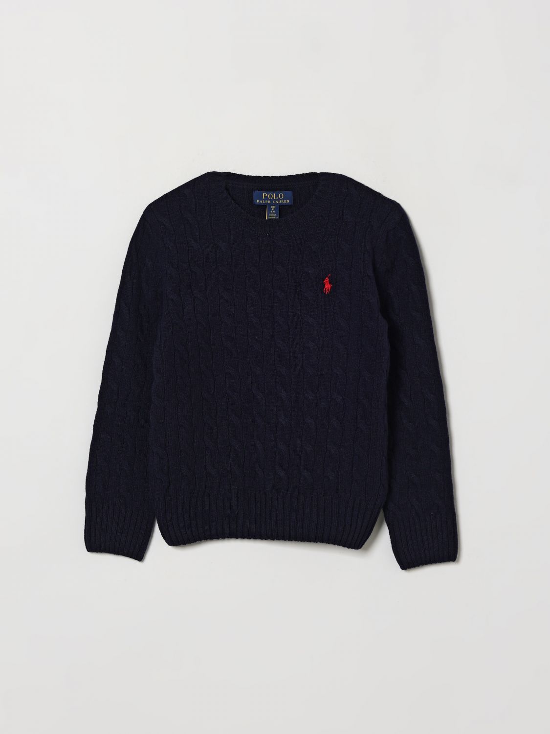 POLO RALPH LAUREN Rundhalspullover für Jungen aus Wolle und Kaschmir mit Pony-Logo
