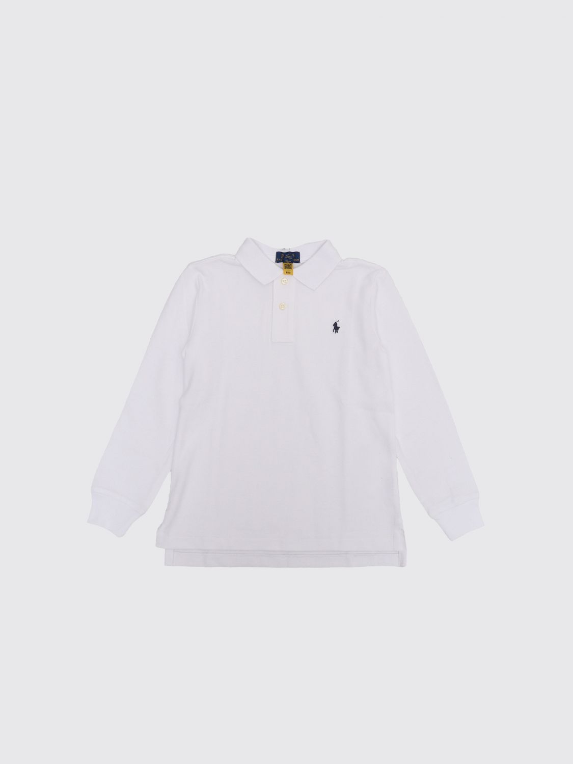 POLO RALPH LAUREN Langärmeliges Baumwoll-Poloshirt für Jungen mit gesticktem Pony-Logo