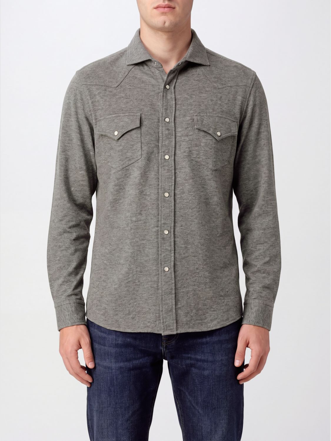 BRUNELLO CUCINELLI Shirt Men color Grey