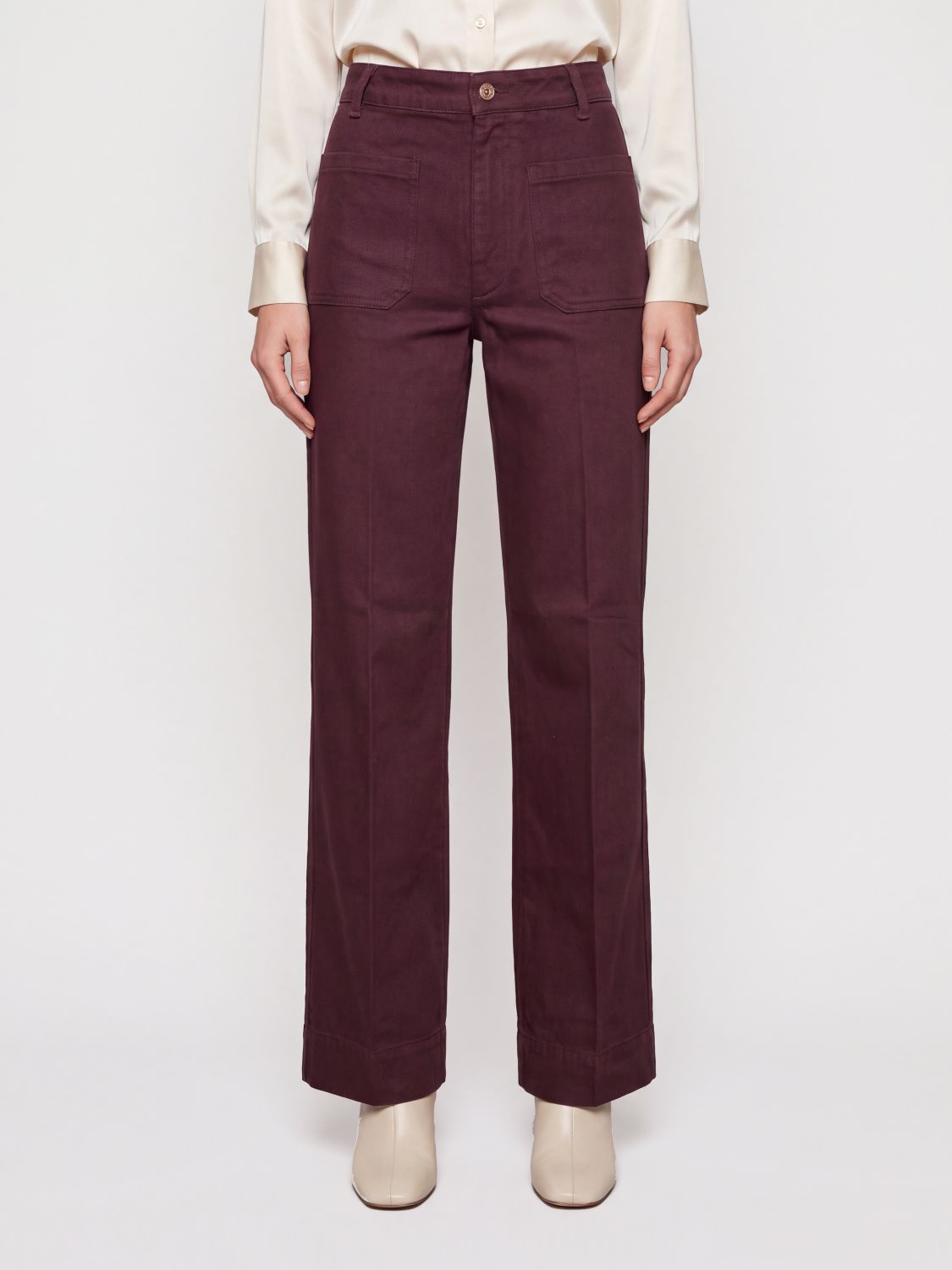 VICTORIA VICTORIA BECKHAM Jeans Woman color Burgundy