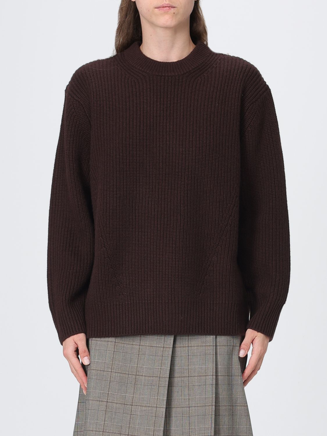 PINKO Relaxed Fit Wool Crewneck Jumper with Dropped Shoulders