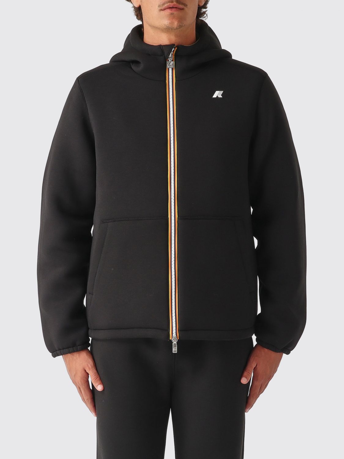 K-WAY Wendbare Kapuzen-Windjacke aus recyceltem Polyester