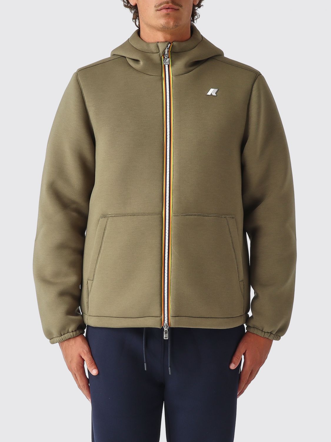 K-WAY Wendbare Kapuzen-Windjacke aus recyceltem Polyester