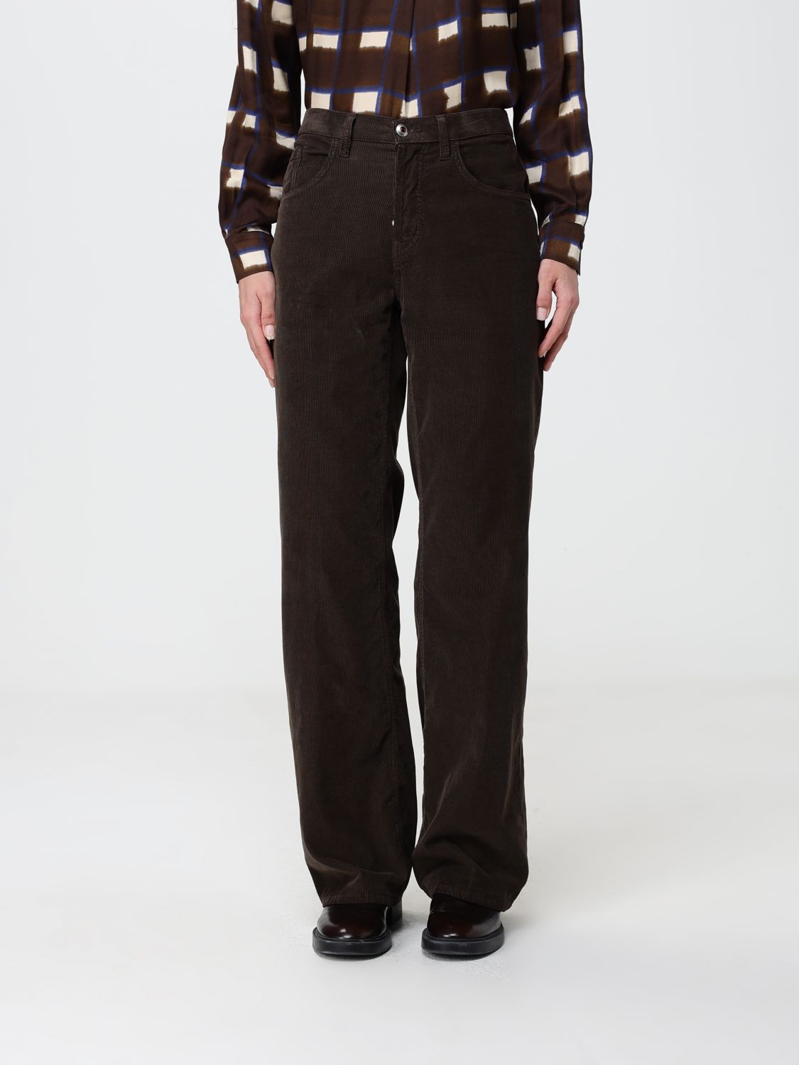 DONDUP Pantaloni a coste in velluto a vita alta e vestibilità slim
