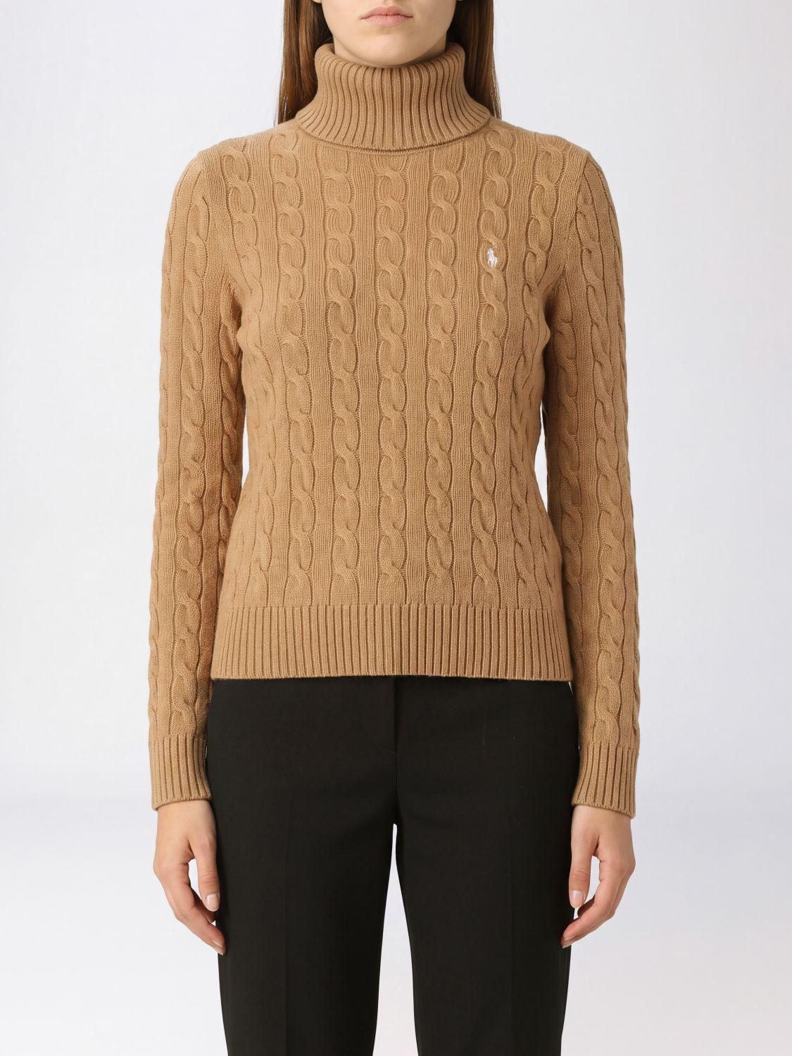 POLO RALPH LAUREN Slim Fit Rollkragenpullover aus Wolle und Kaschmir mit gesticktem Pony-Logo