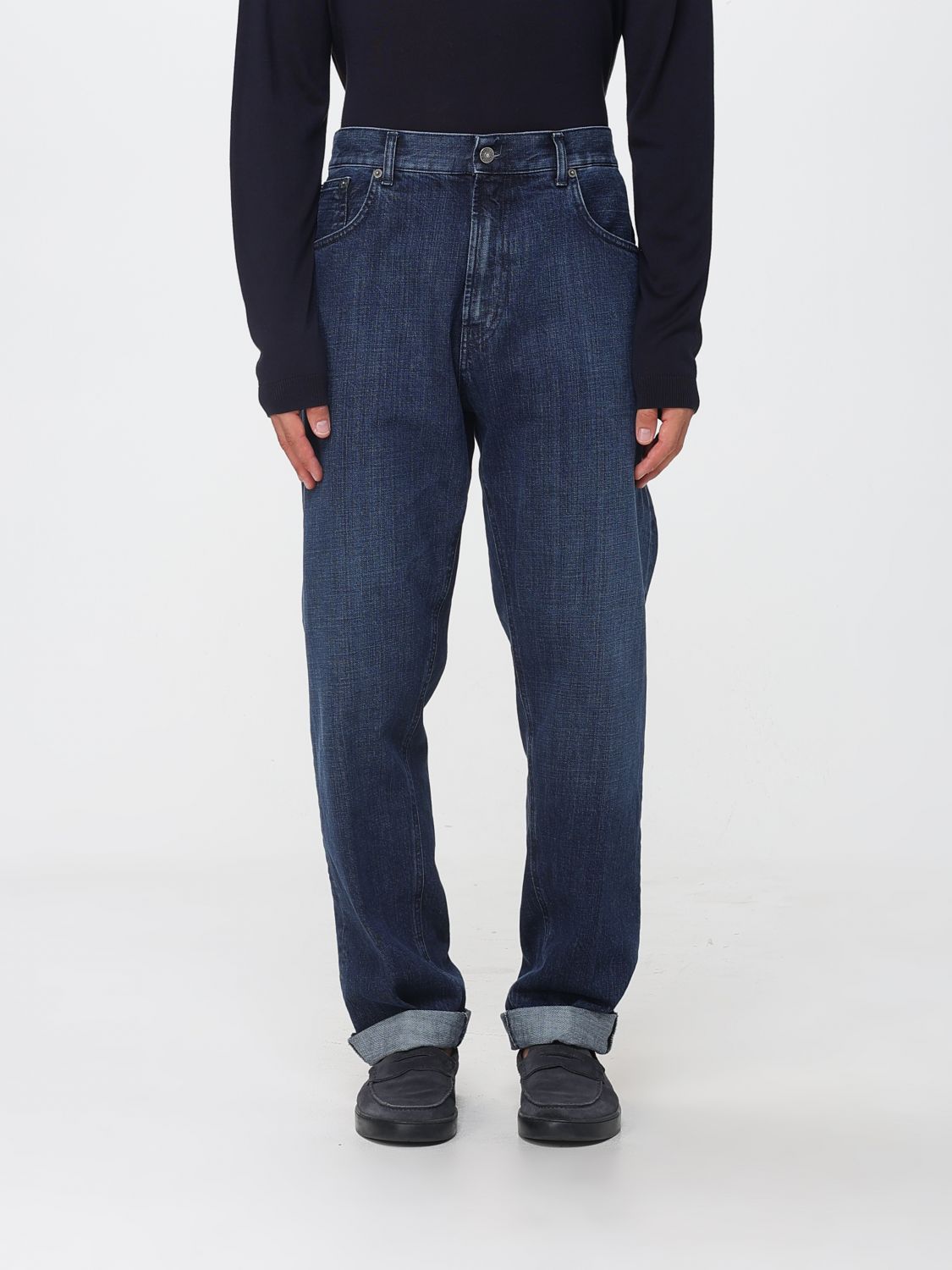 Dondup Ervin Regular Fit Five-Pocket Jeans in Vintage Cotton Denim