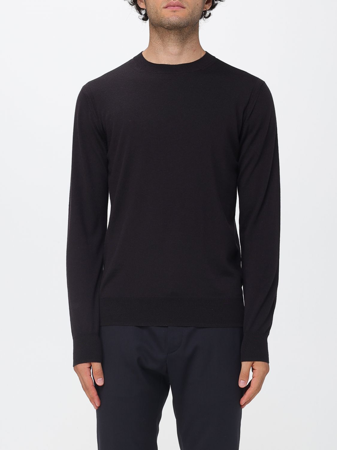 PAOLO PECORA Ribbed-Trim Wool Crewneck Jumper