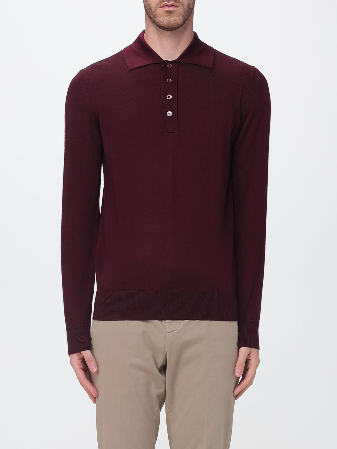 Paolo Pecora High-Neck Merino Wool Zip Cardigan with Pockets