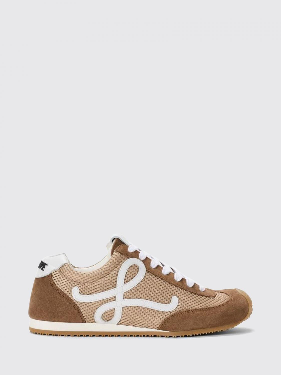 LOEWE Ballet Runner 2.0 Suede and Mesh Low-Top Sneakers with Logo