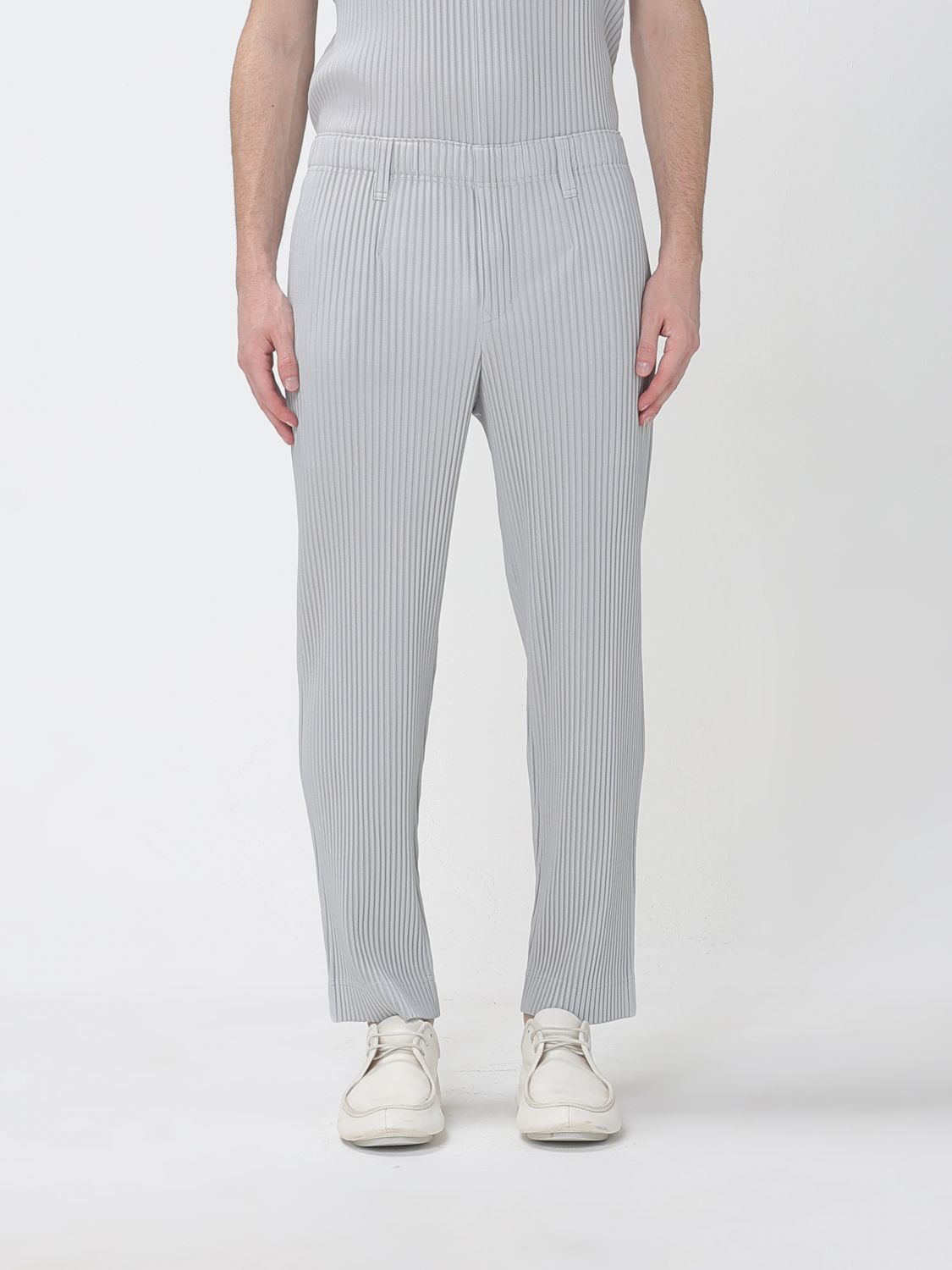 HOMME PLISSE' ISSEY MIYAKE Pantaloni slim fit plissettati Homme Plissé Issey Miyake con chiusura a scomparsa
