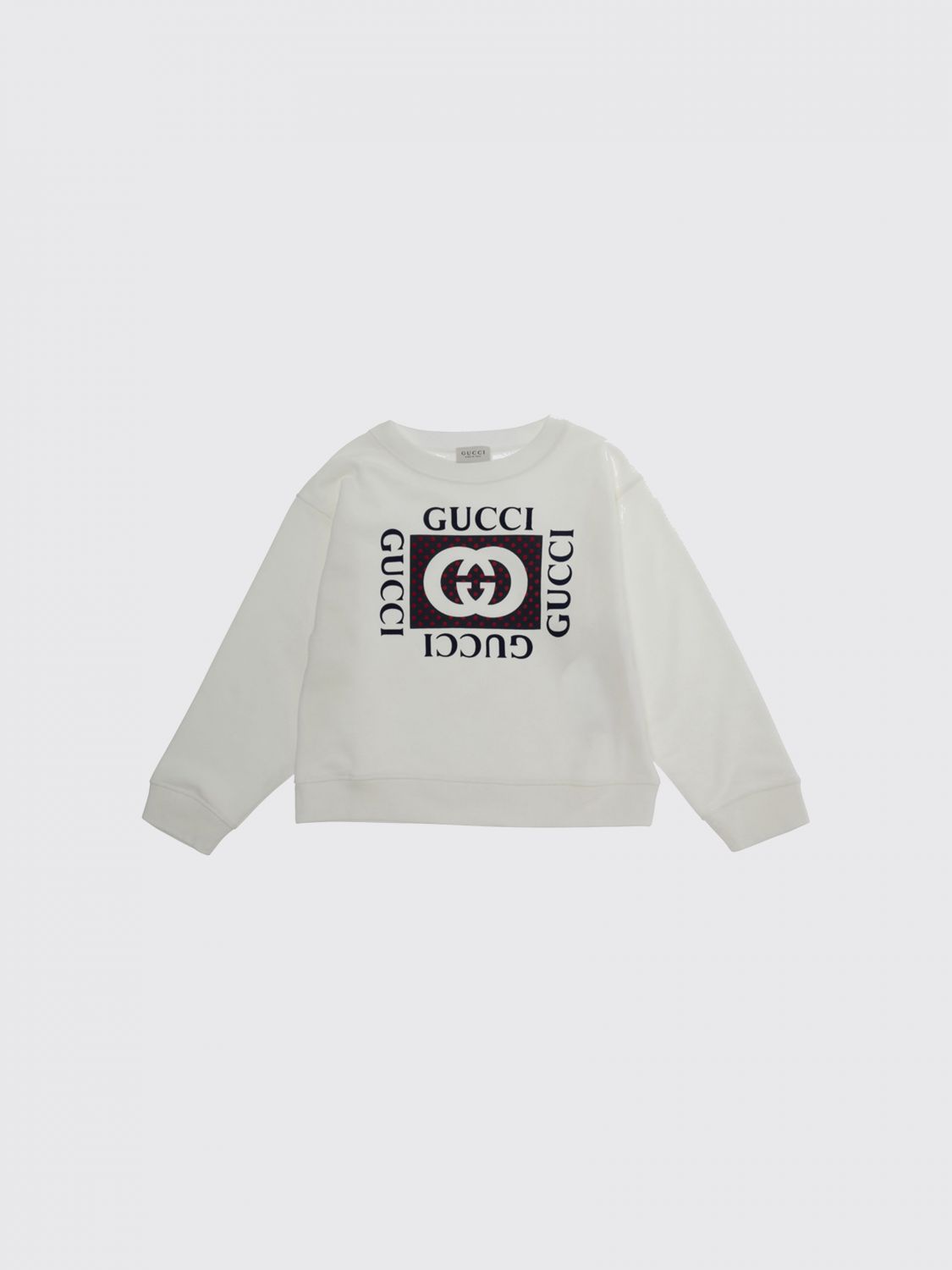 GUCCI Felpa in cotone con logo