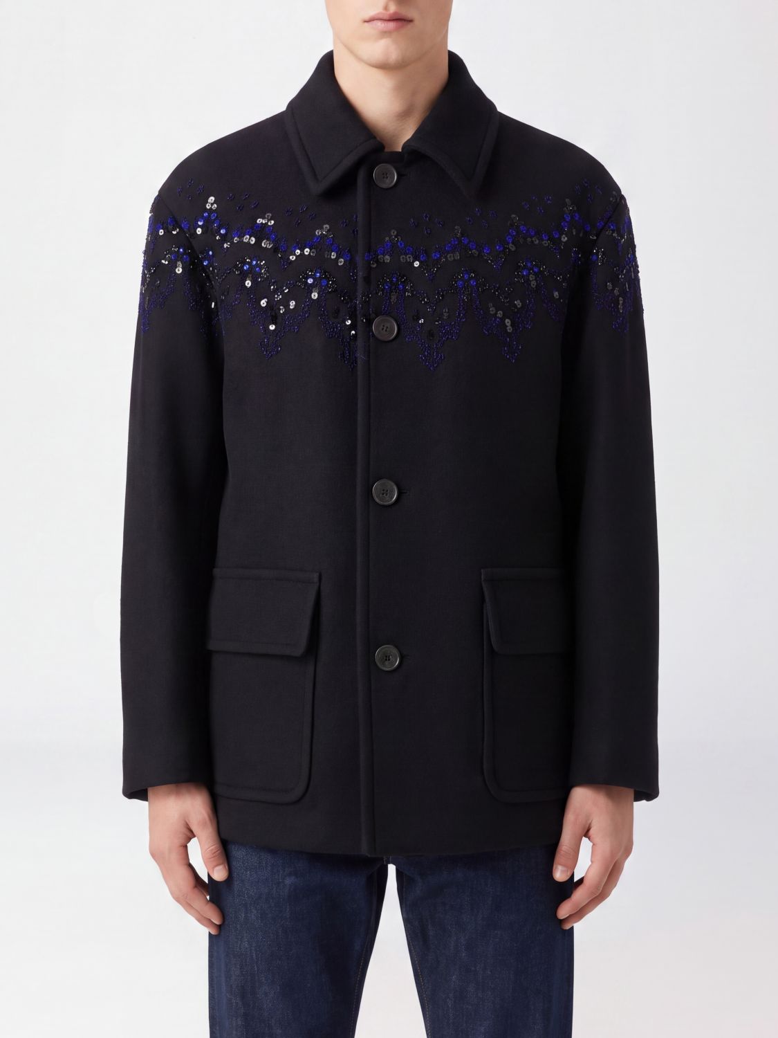 DRIES VAN NOTEN Coat Men color Black