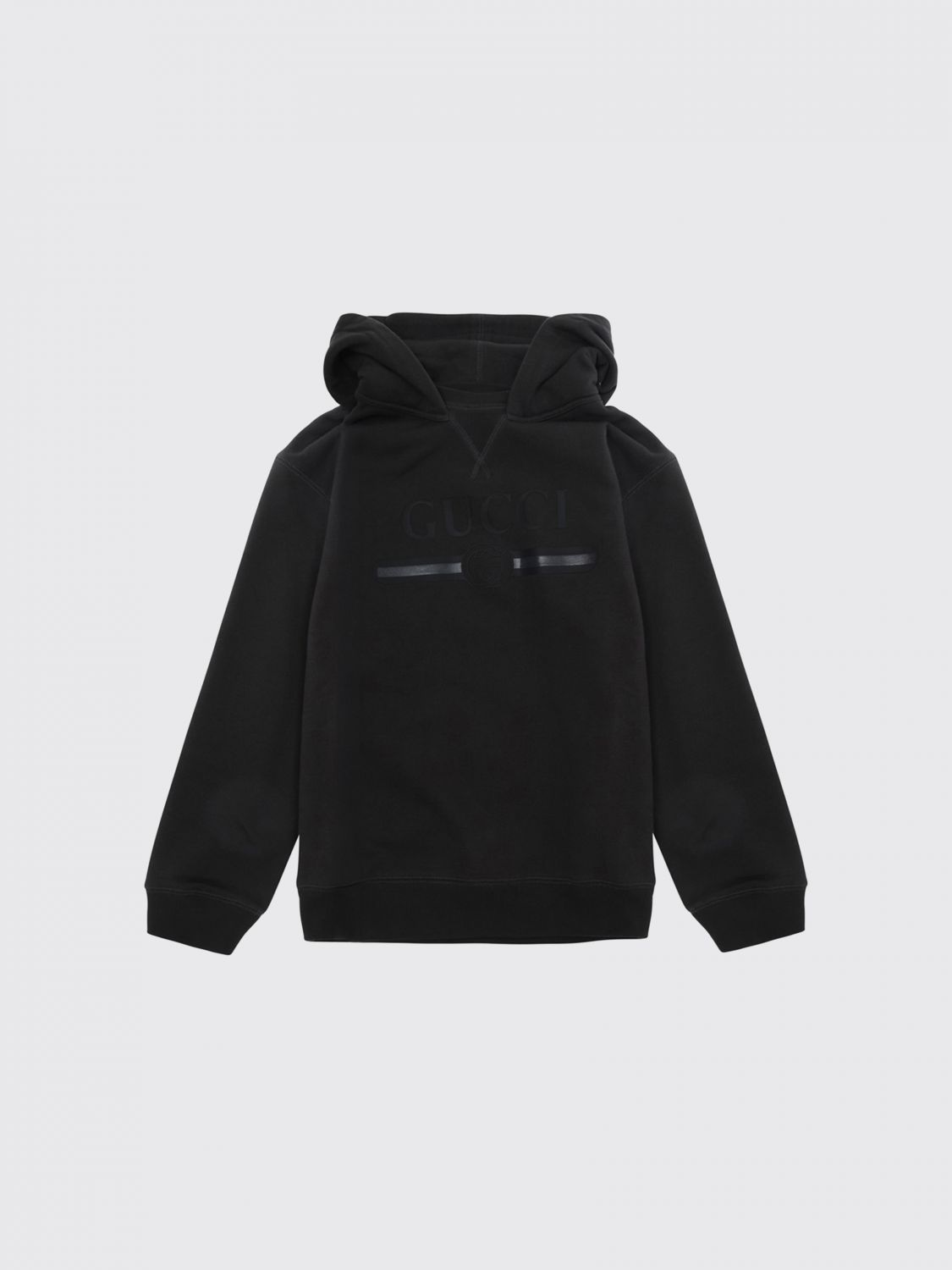 GUCCI Felpa con cappuccio in cotone con logo