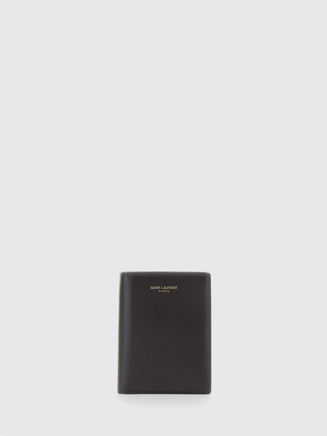 SAINT LAURENT Bifold-Portemonnaie aus glattem Kalbsleder mit Logo