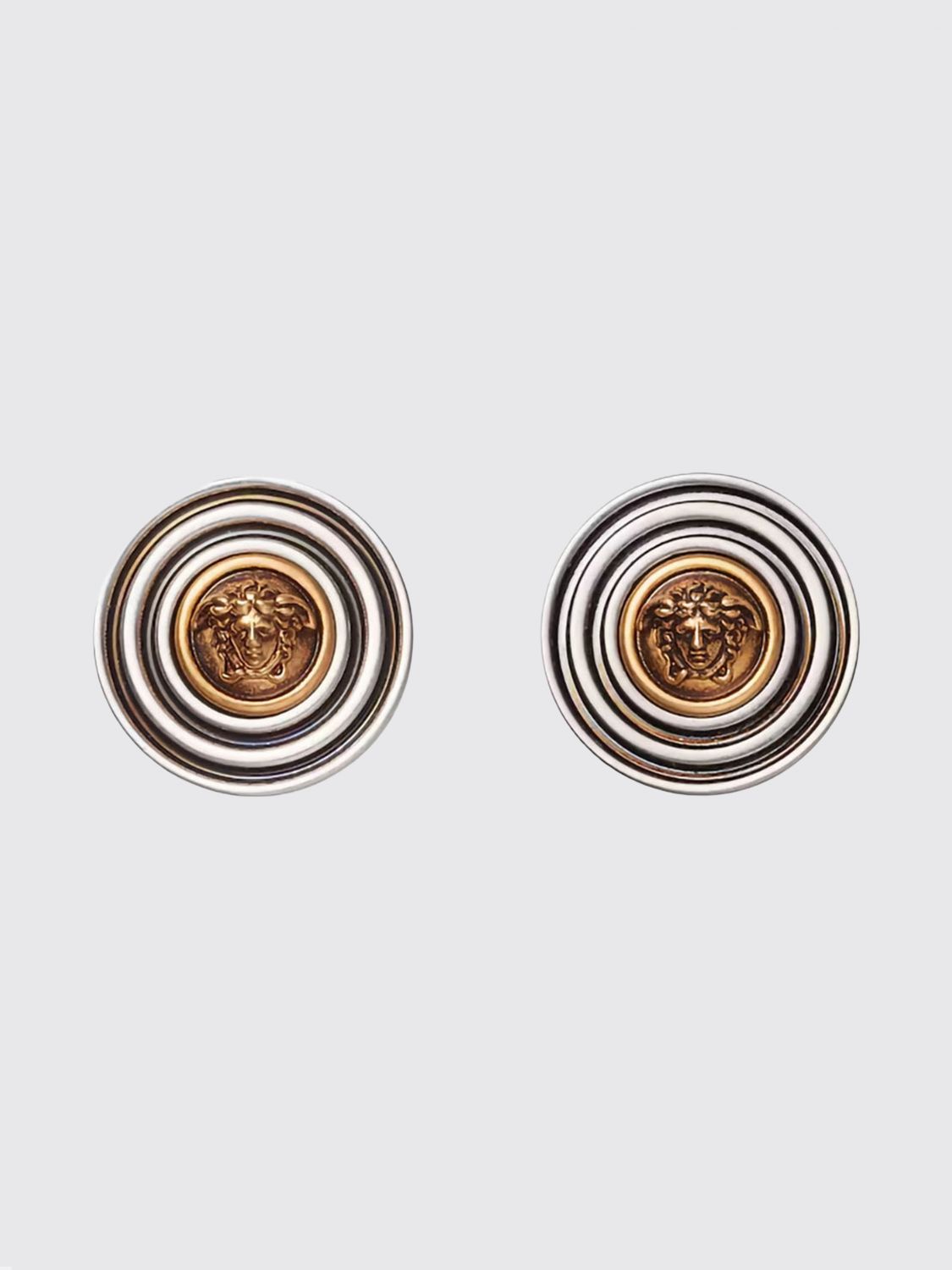 VERSACE Zweifarbige Metall-Ohrringe von mit abstraktem Design