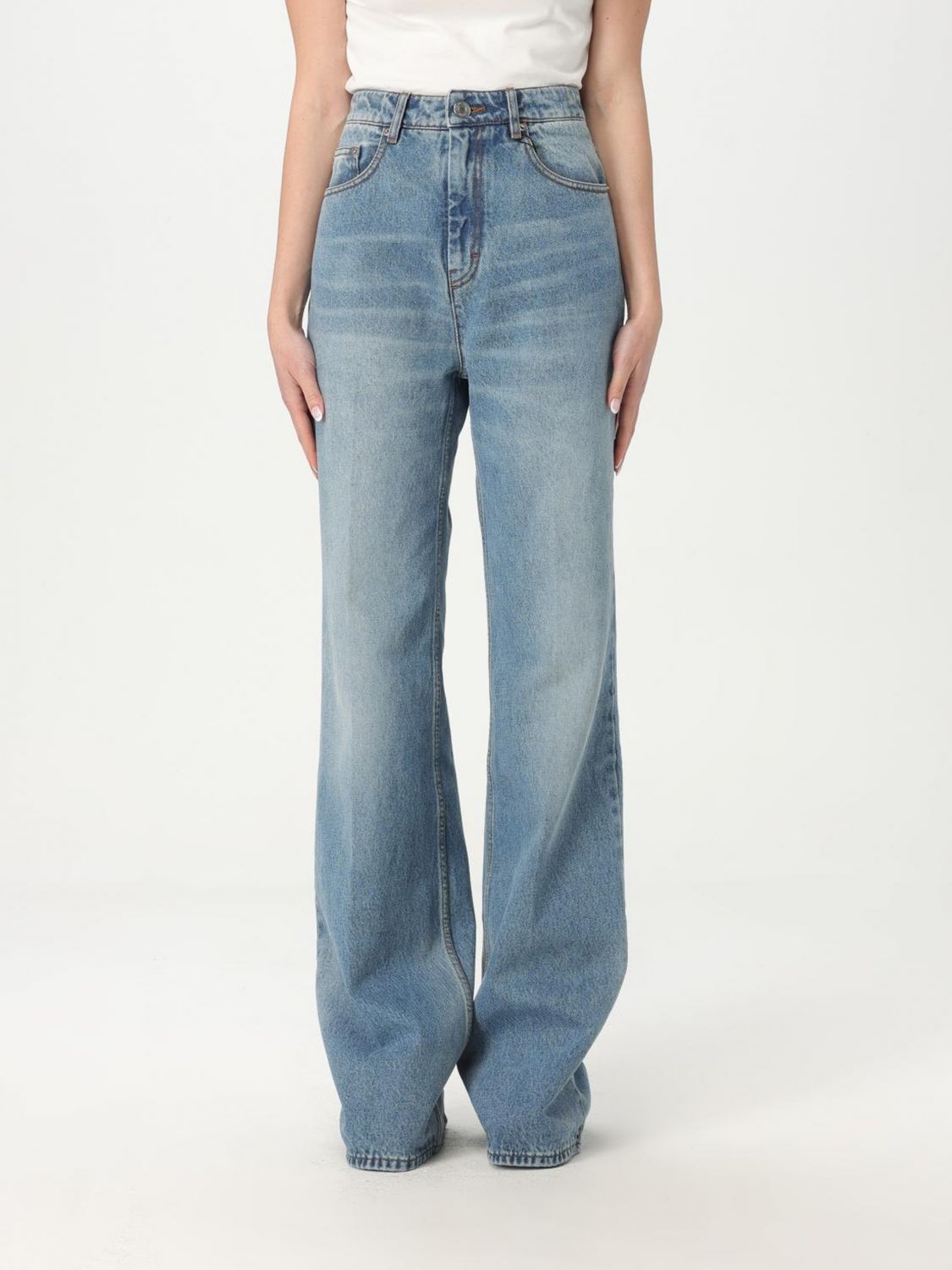 AMI PARIS High-Waist Flared Jeans aus Baumwolldenim
