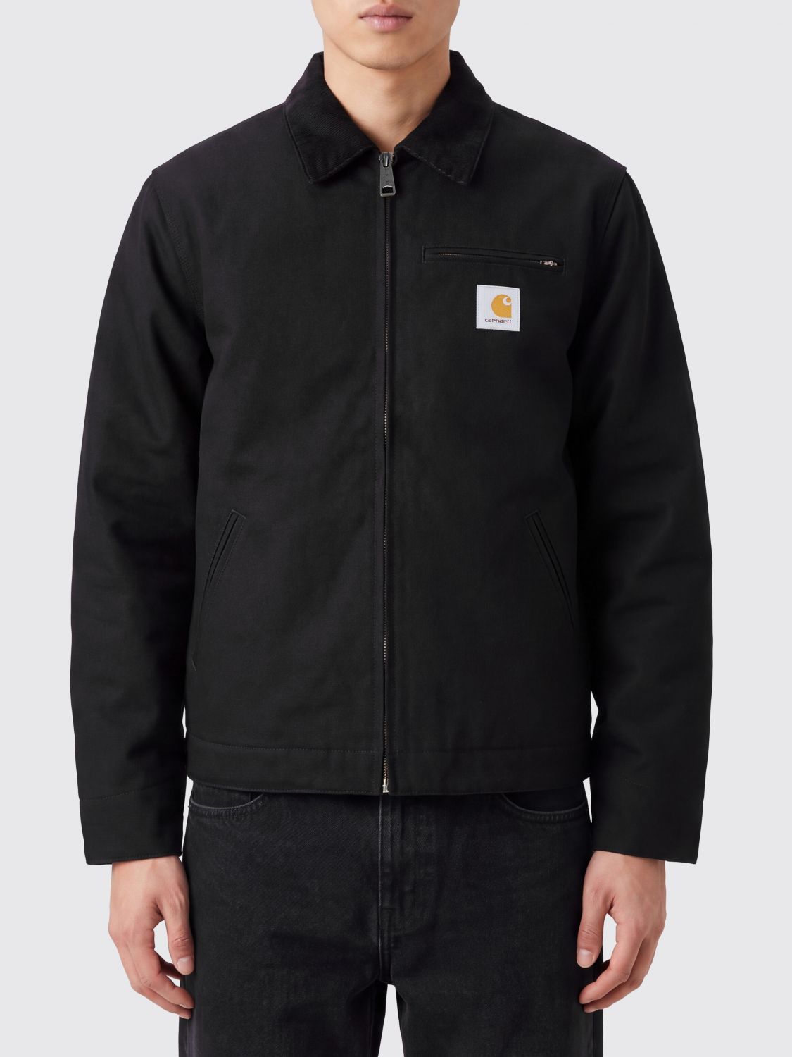 CARHARTT WIP Detroit Organic Cotton Shirt Jacket with Velvet Collar
