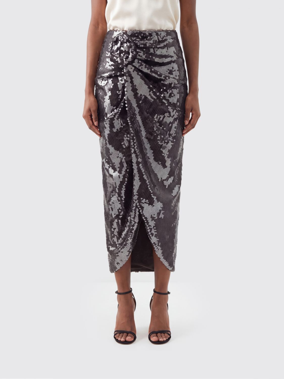 ROTATE Skirt Woman color Brown