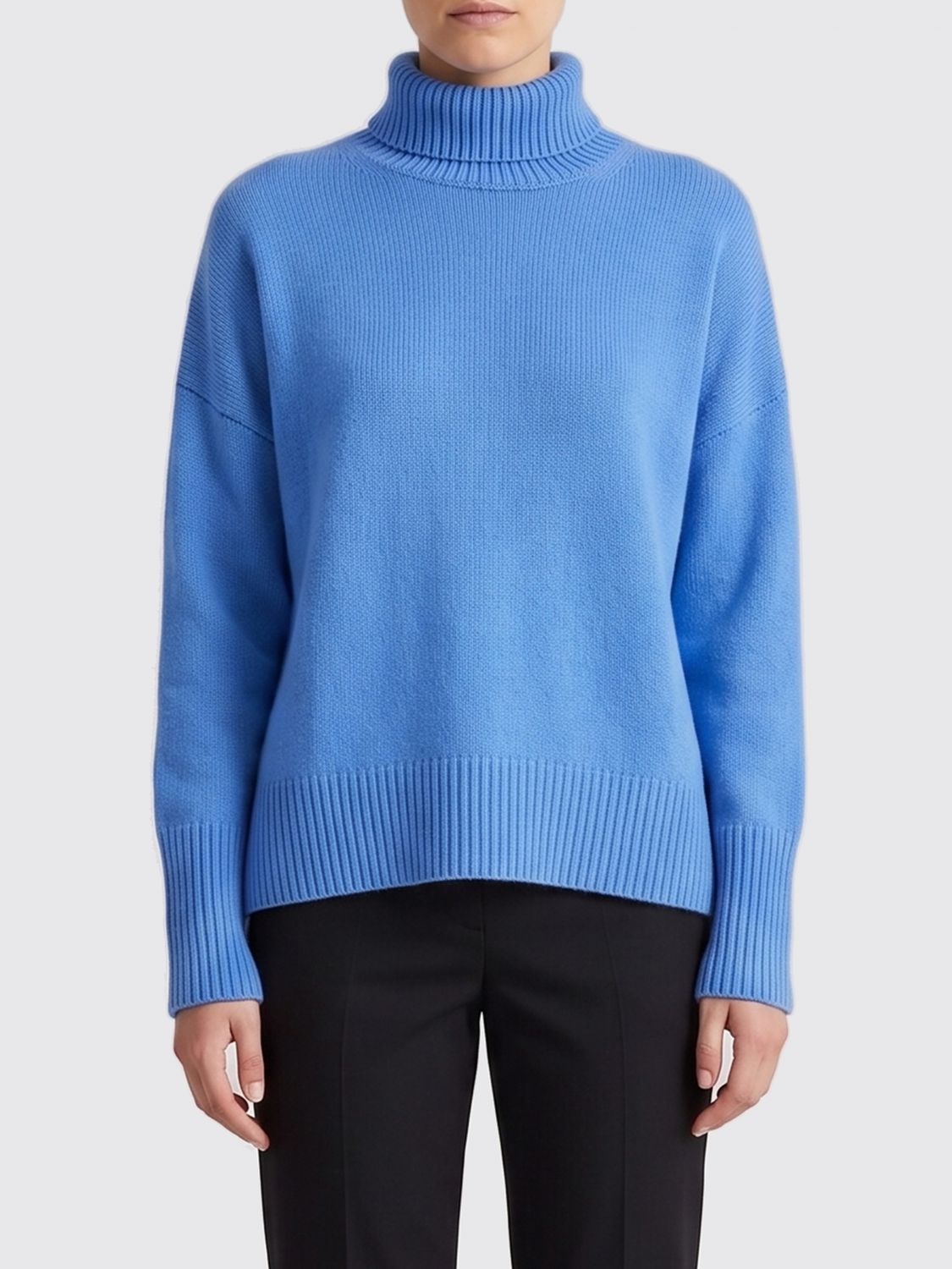 LISA YANG Rollkragenpullover aus reinem Kaschmir mit überschnittenen Schultern