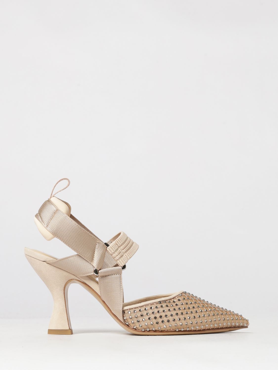 Fendi High Heel Shoes Woman In Nude