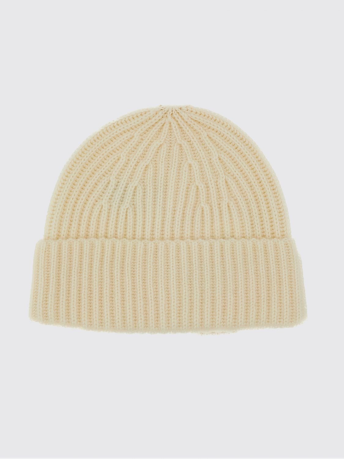 LISA YANG Ribbed 100% Cashmere Beanie Hat with Turn-up Cuff