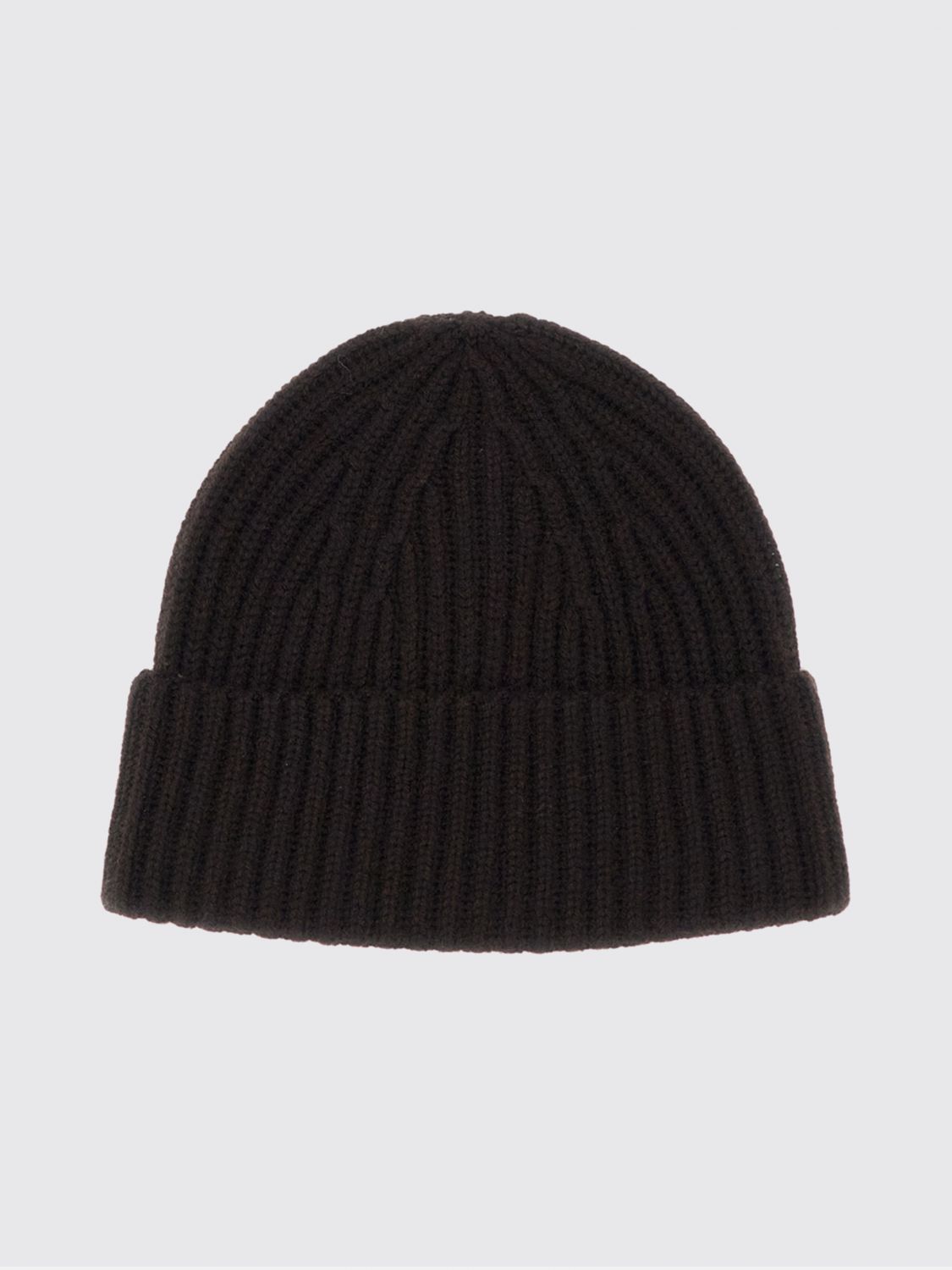 LISA YANG Gerippte Beanie-Mütze von aus 100% Kaschmir mit Umschlag