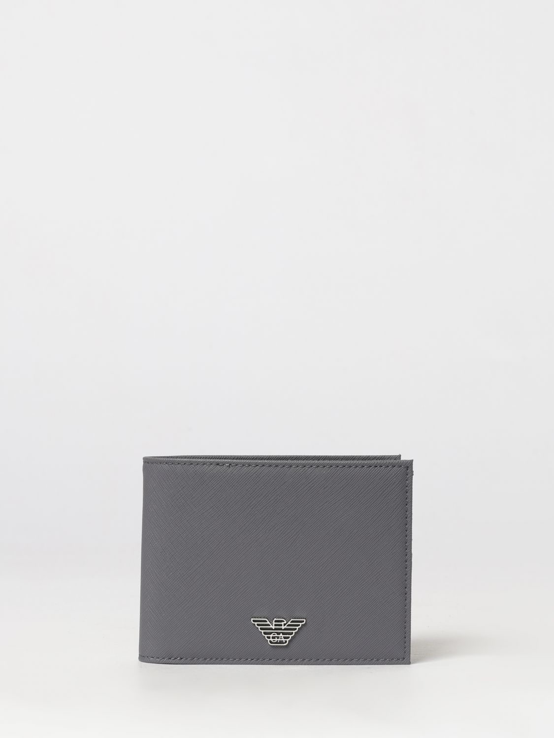 Emporio Armani Bifold Wallet in Saffiano Faux Leather with Eagle Logo · OS