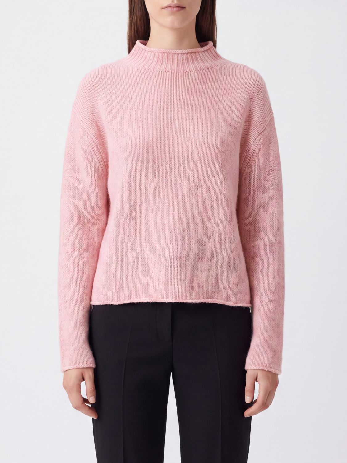 Lisa Yang 100% Cashmere Turtleneck Jumper with Long Sleeves and Ribbed Trims · 1