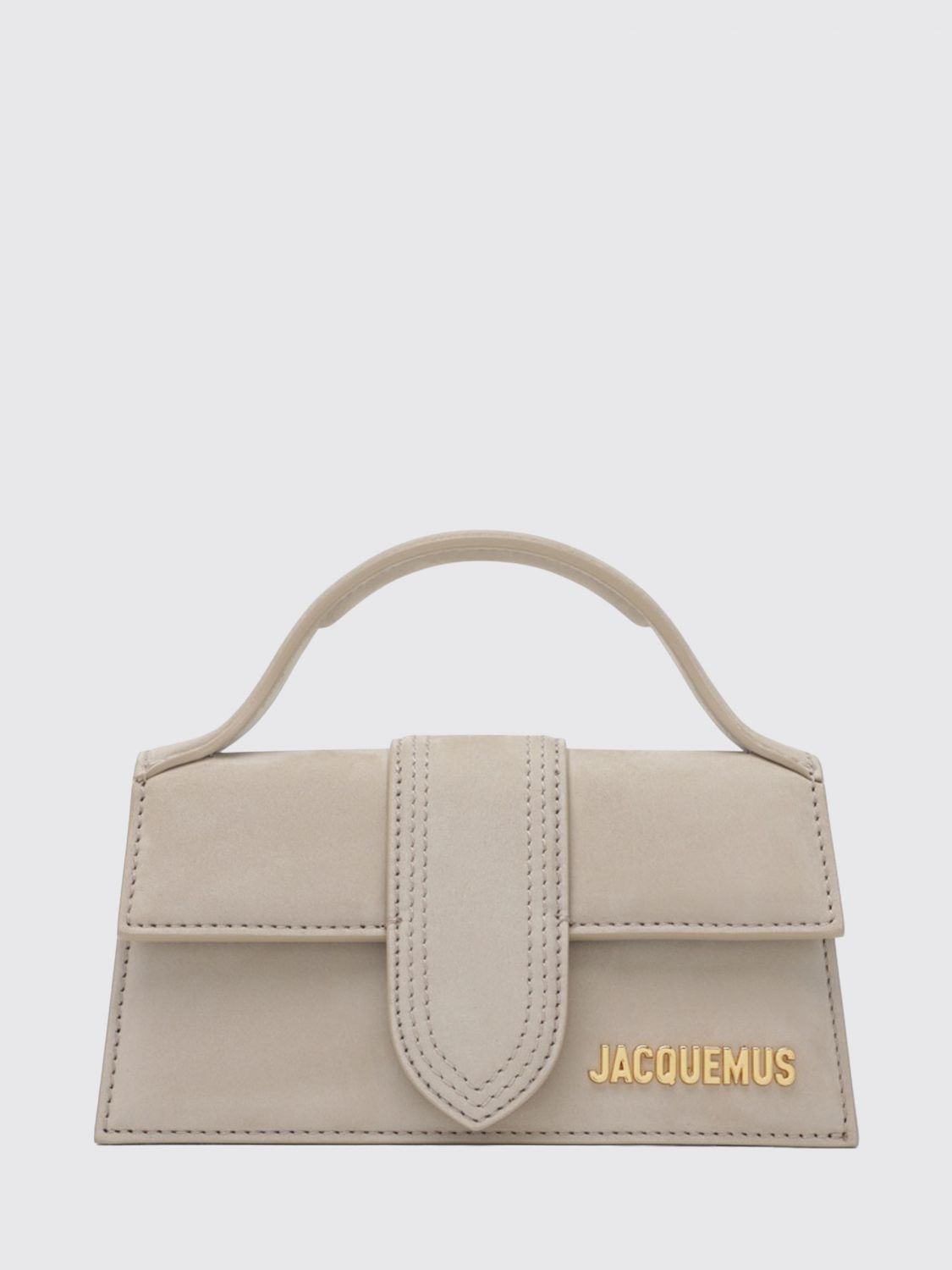 JACQUEMUS Bambino Suede Leather Mini Handbag with Removable Shoulder Strap