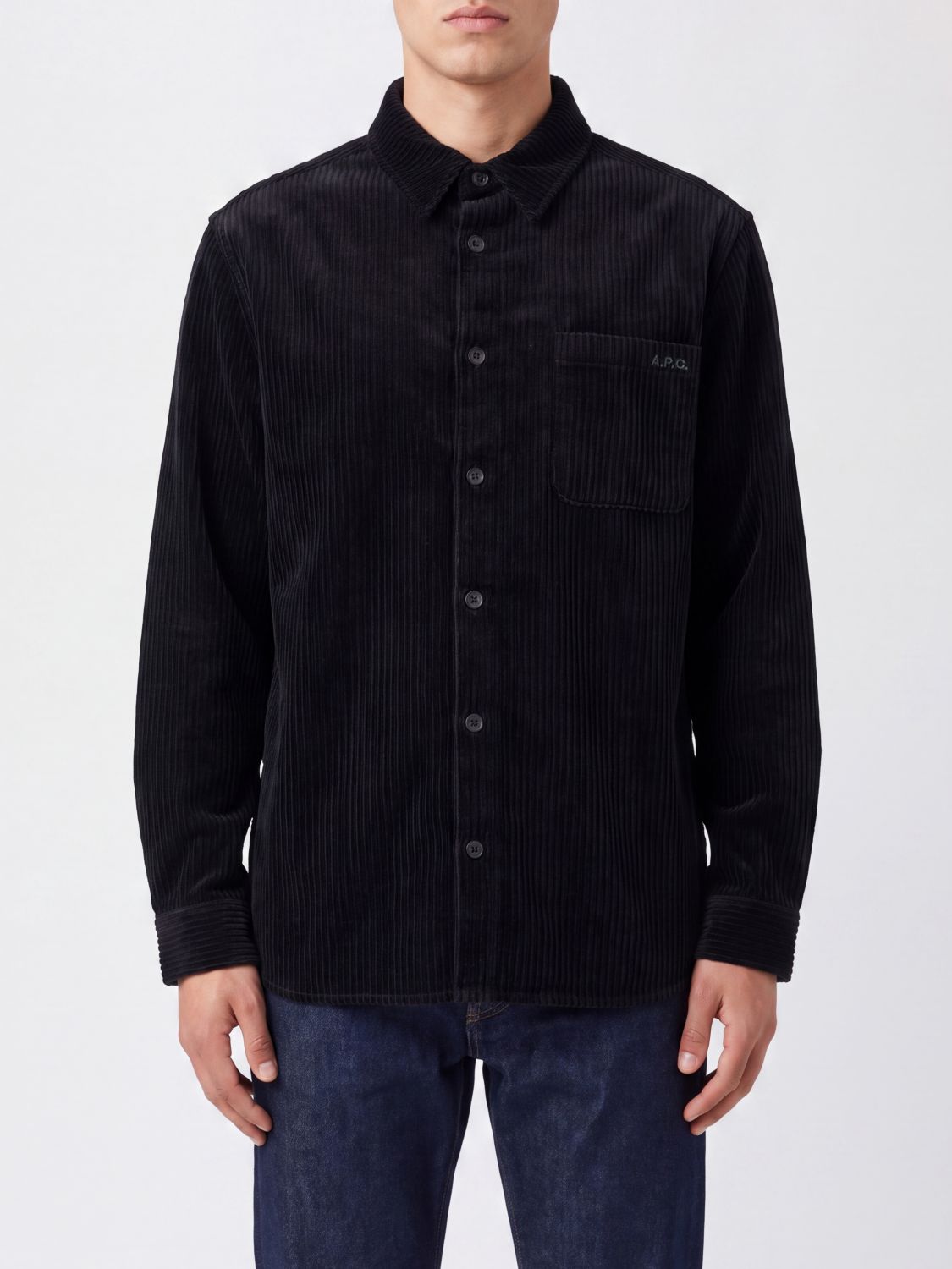 A.p.c. A. P.C. Short Corduroy Shirt Jacket with Patch Pockets