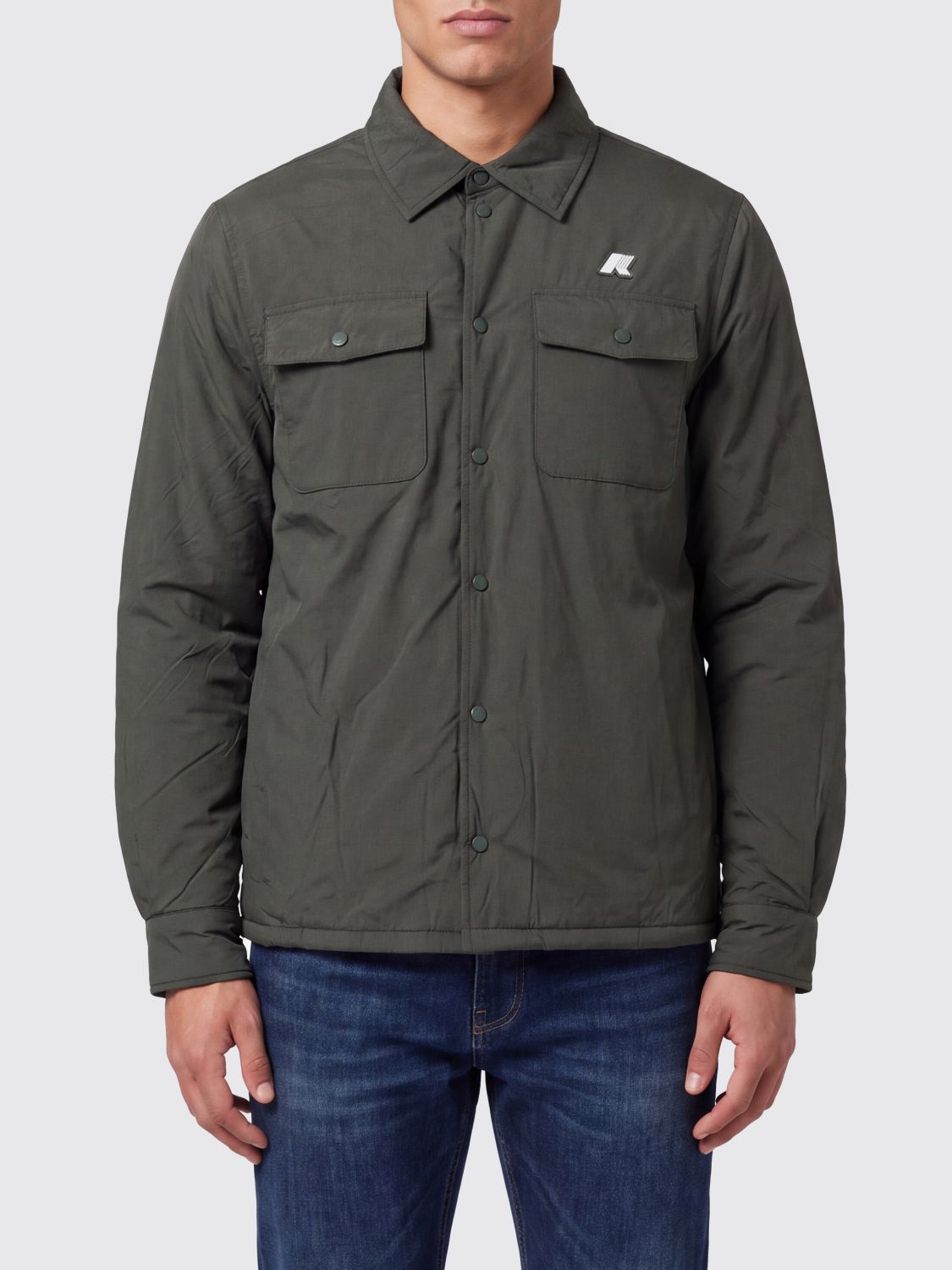 K-Way Umbert Waterproof Nylon Shirt Jacket with PrimaLoft Padding