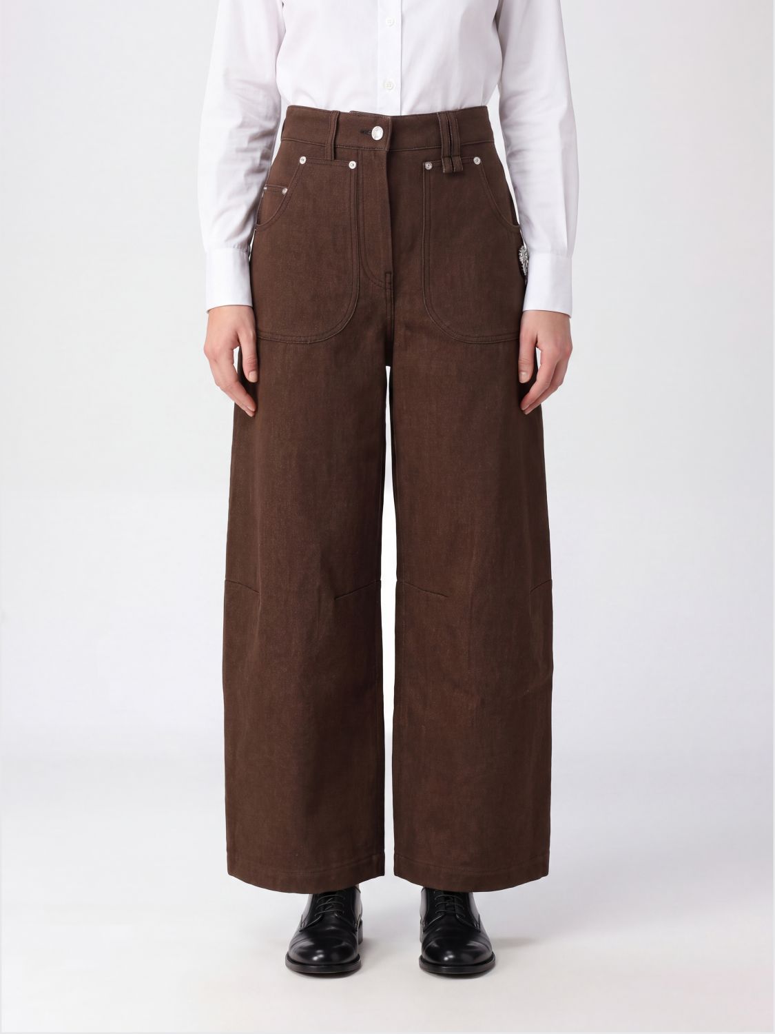 SIMONE ROCHA Jeans Woman color Brown
