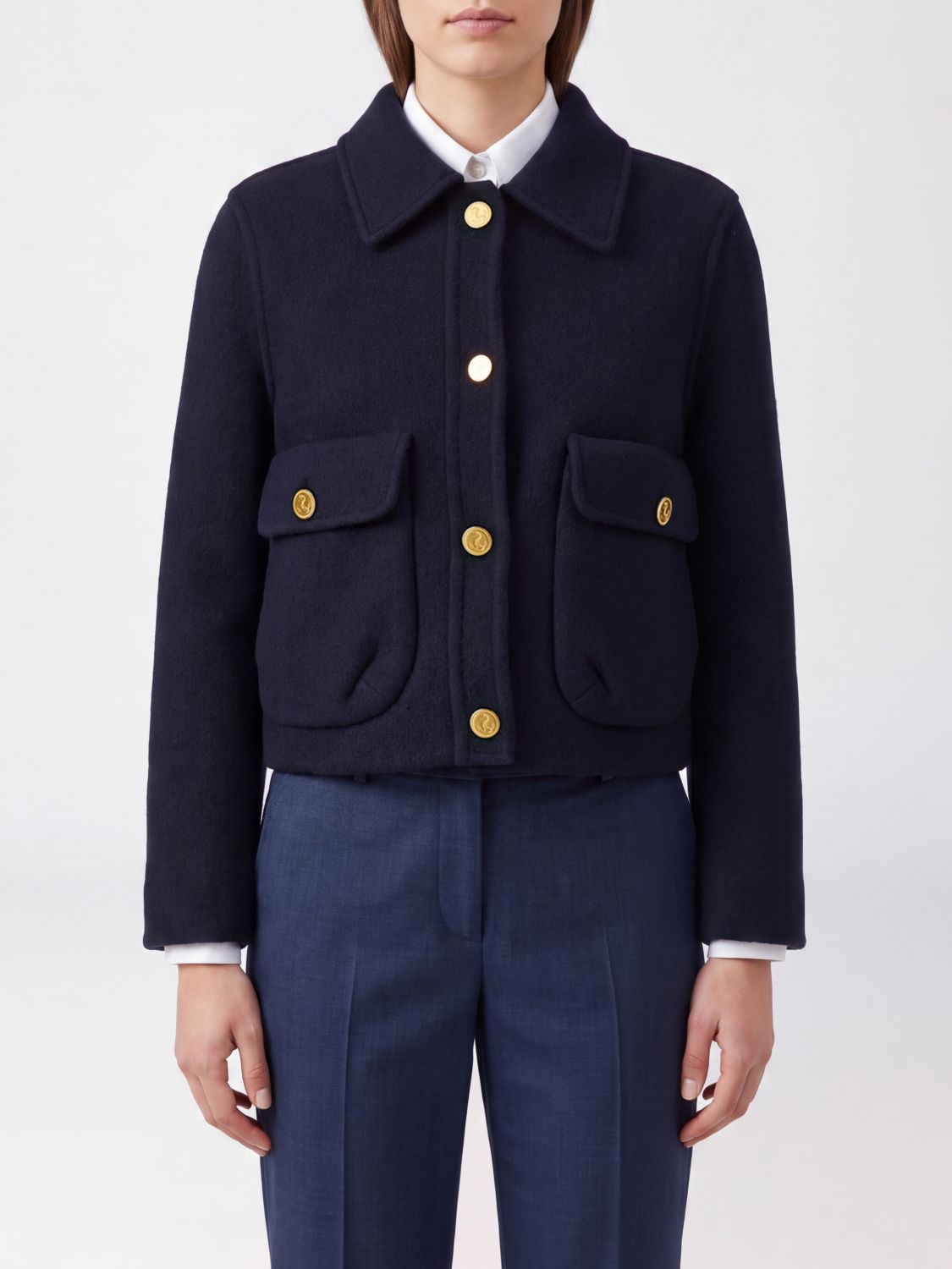 THOM BROWNE Jacket Woman color Blue
