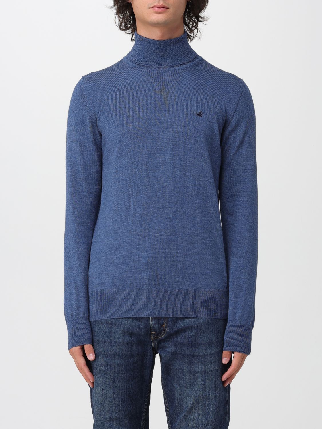 Brooksfield Basic Slim Fit Wool Turtleneck Jumper with Ribbed Trims