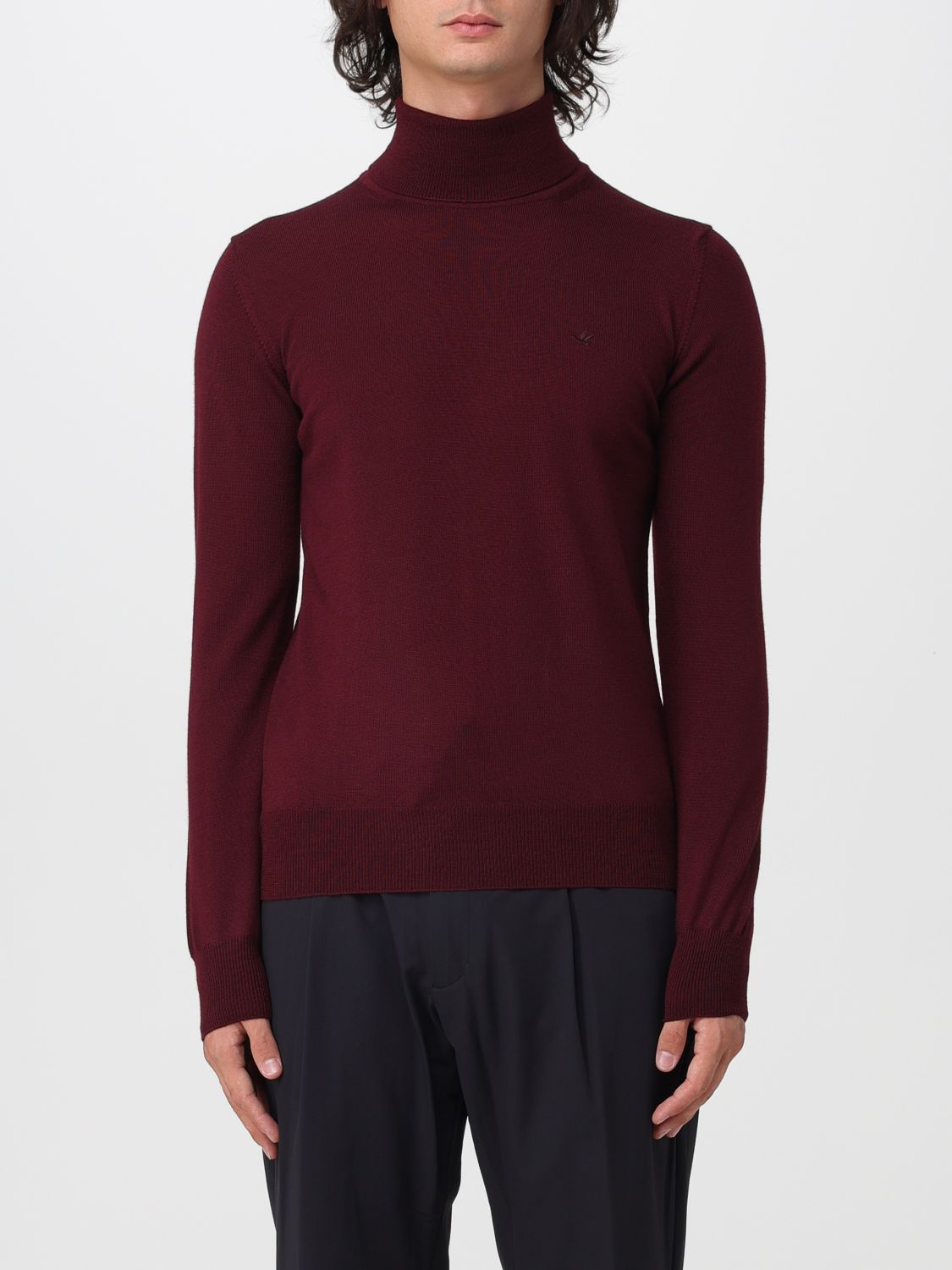 Brooksfield Basic Slim Fit Wool Turtleneck Jumper with Ribbed Trims