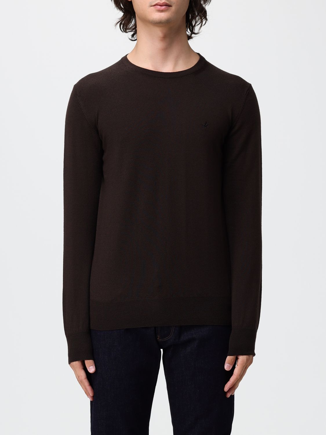 BROOKSFIELD Wollpullover mit Rundhalsausschnitt, langen Ärmeln und Rippbündchen