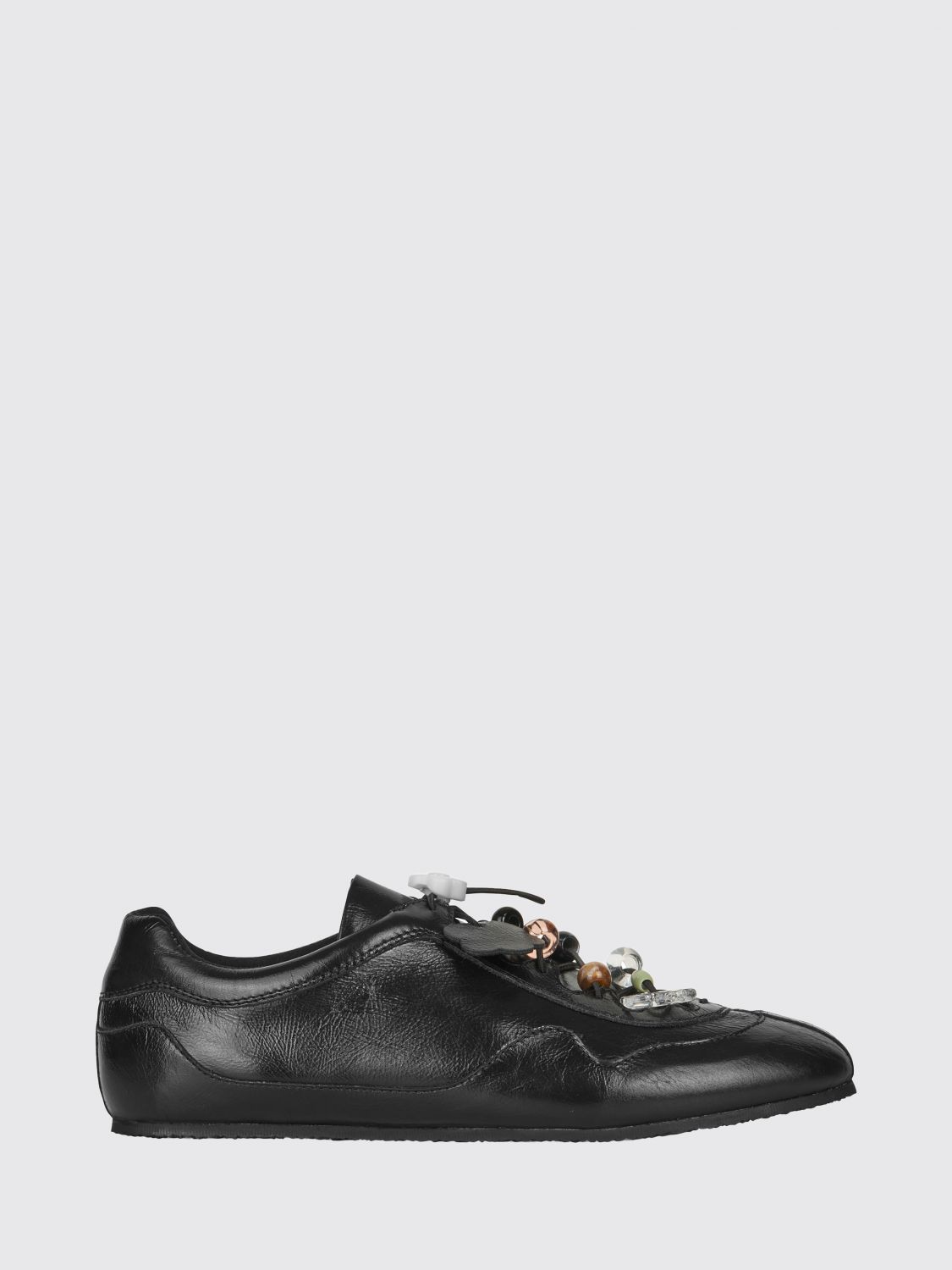 CECILIE BAHNSEN CBBlaise Low-Top-Sneaker aus Leder mit Perlenblumen