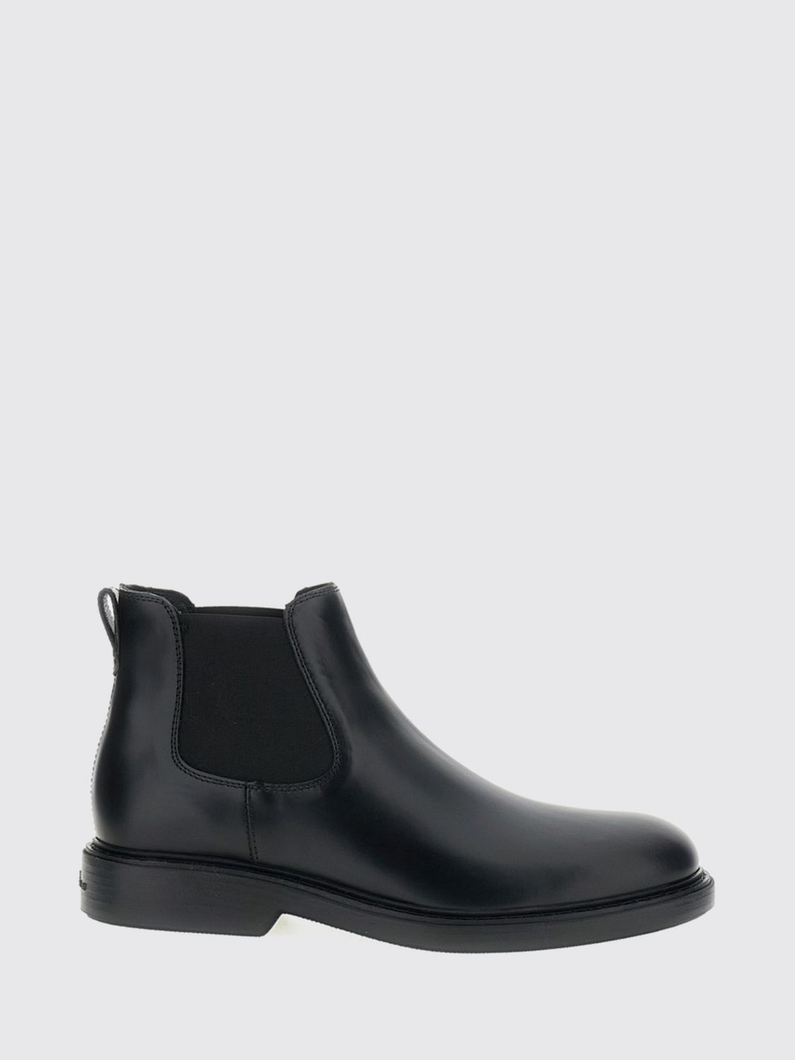 HOGAN Smooth Calfskin Chelsea Ankle Boots with Rubber Sole