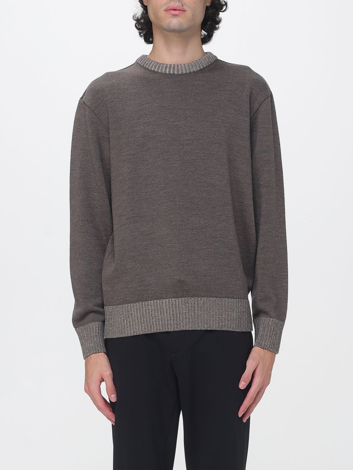 PAUL & SHARK Maglione girocollo in 100% lana con bordi a costine