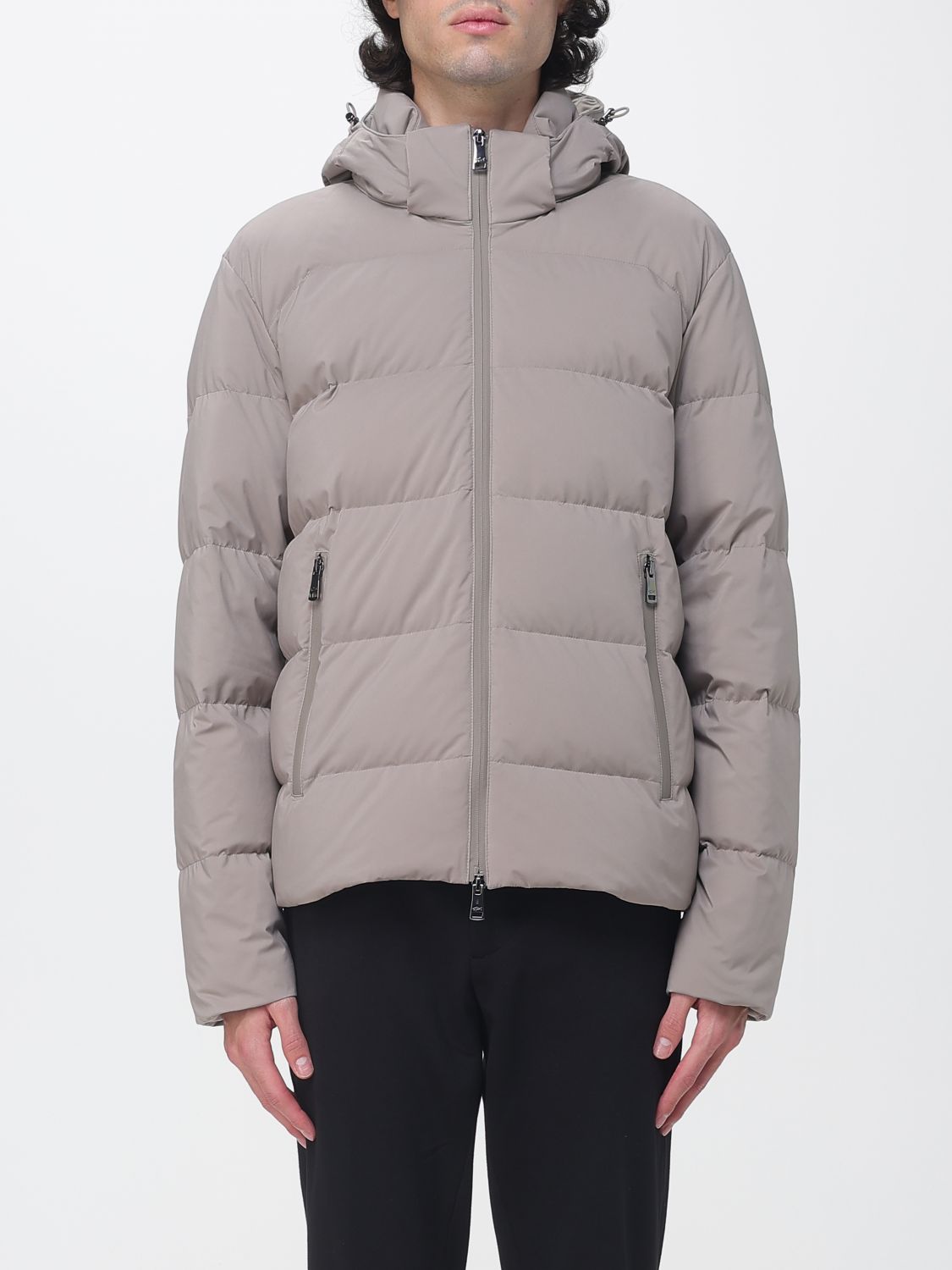 Paul & Shark Short Puffer Jacket in Water-Repellent Technical Fabric with Hood